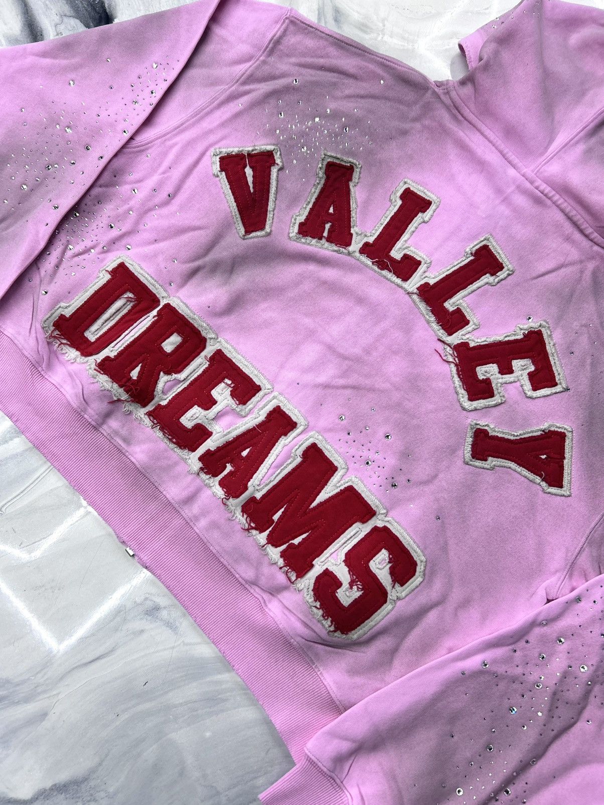 Vale Vale Pink Venus Crystal Cluster Zip Up Hoodie Size L Size US L / EU 52-54 / 3 - 18 Thumbnail