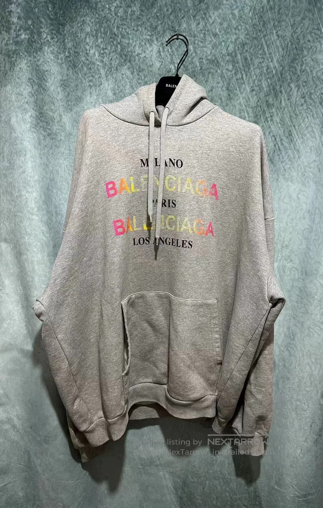 balenciaga colorful city hoodie size small.