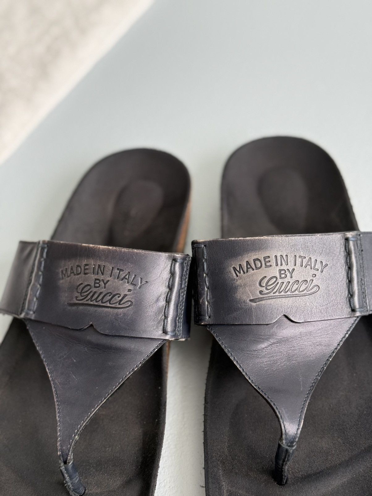 Gucci Gucci Italy Leather Cork Footbed Thong Sandals Flip Flops Size US 9 / EU 42 - 5 Thumbnail