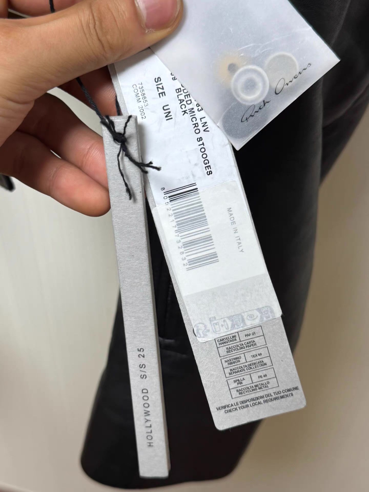 Rick Owens RickOwensSS25cropped padded shoulder moto leather jacket Q8 Size US M / EU 48-50 / 2 - 9 Thumbnail