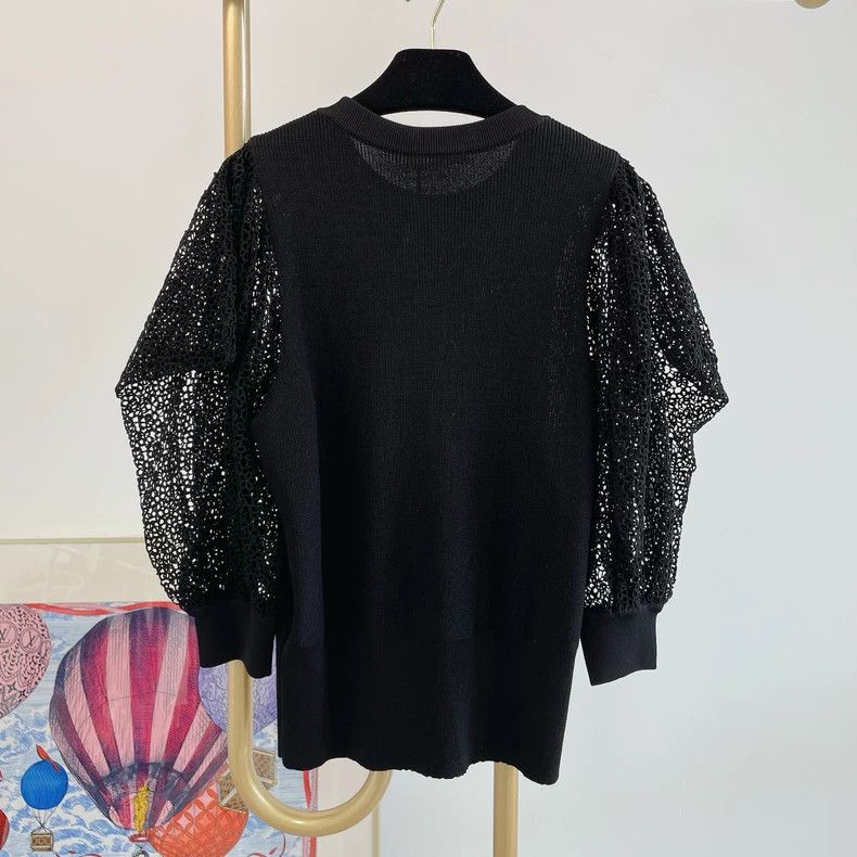 Givenchy Givenchy Black Knitted Top Size M / US 6-8 / IT 42-44 - 3 Thumbnail