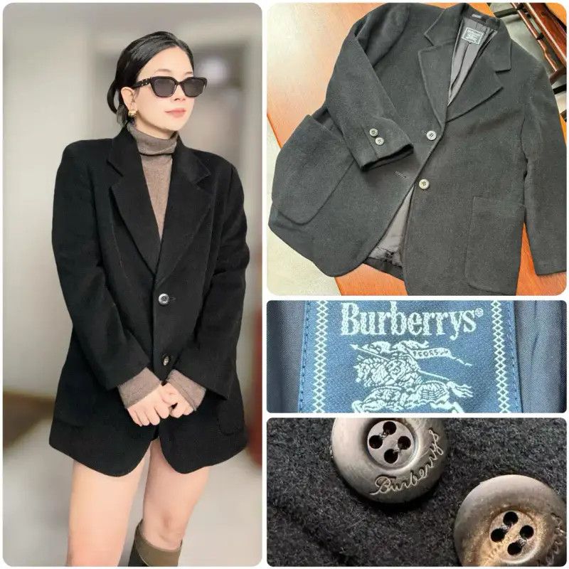 Burberry Burberry Black Wool Women's Coat Size ONE SIZE - 1 Thumbnail