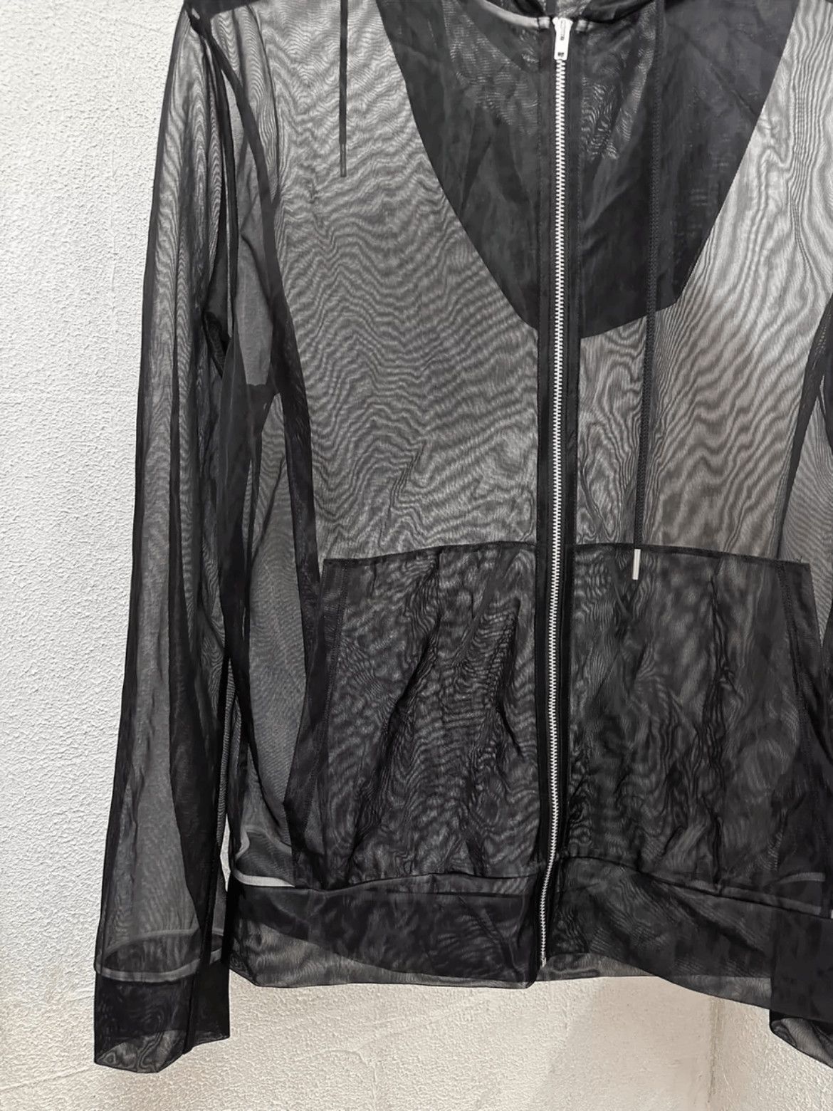 Helmut Lang Helmut Lang Mesh See Through Zip-up Hoodie-2505 Size US M / EU 48-50 / 2 - 3 Thumbnail