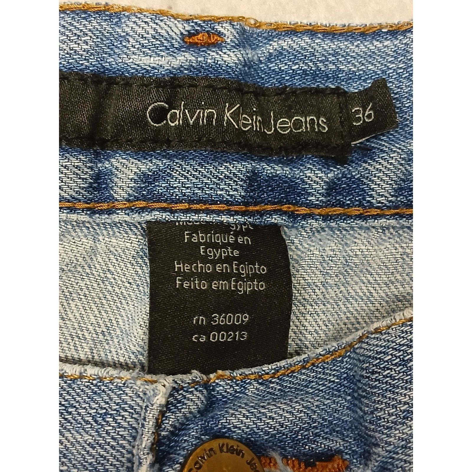 Calvin Klein Calvin Klein (36x30) Relaxed Straight Leg Blue Denim Jeans Size US 36 / EU 52 - 7 Thumbnail