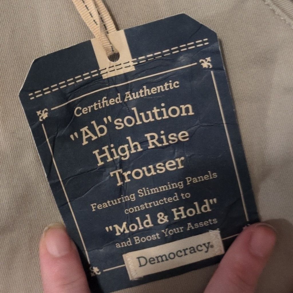 Other Democracy ab solution high rise trouser flax taupe Size 14 Size 36" / US 14 / IT 50 - 6 Thumbnail