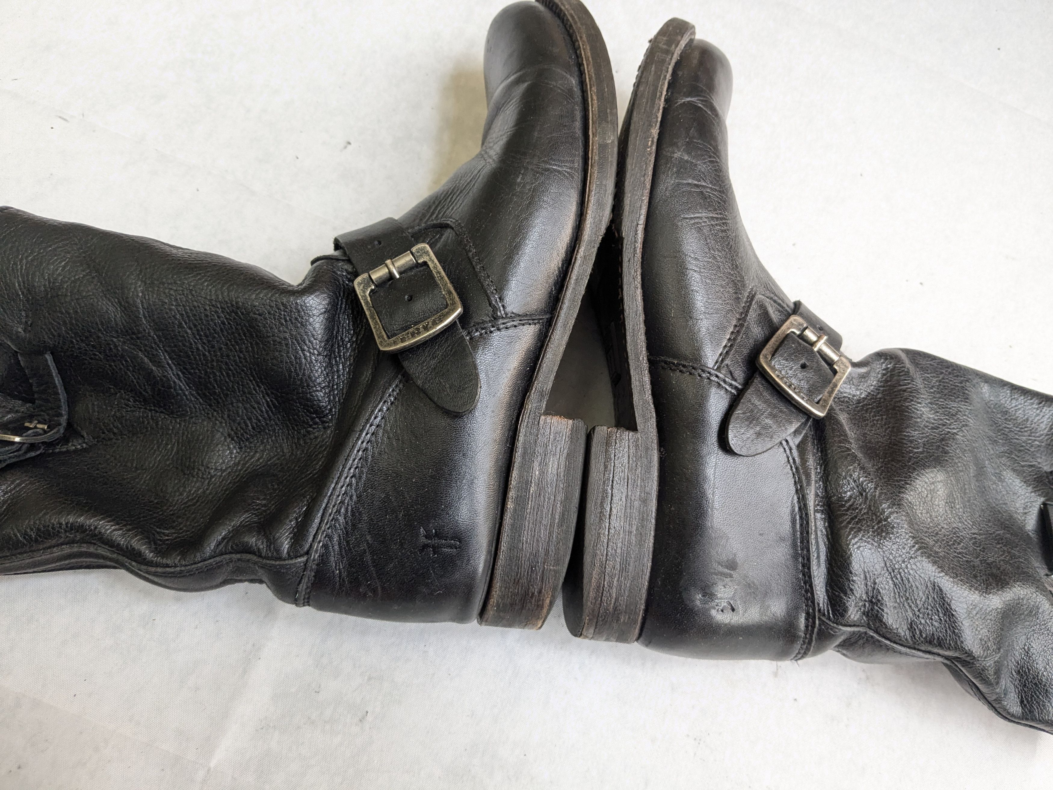 Frye Frye Engineer Boots Black Leather 7.5 Motorcycle Biker Size US 7.5 / EU 40-41 - 11 Thumbnail