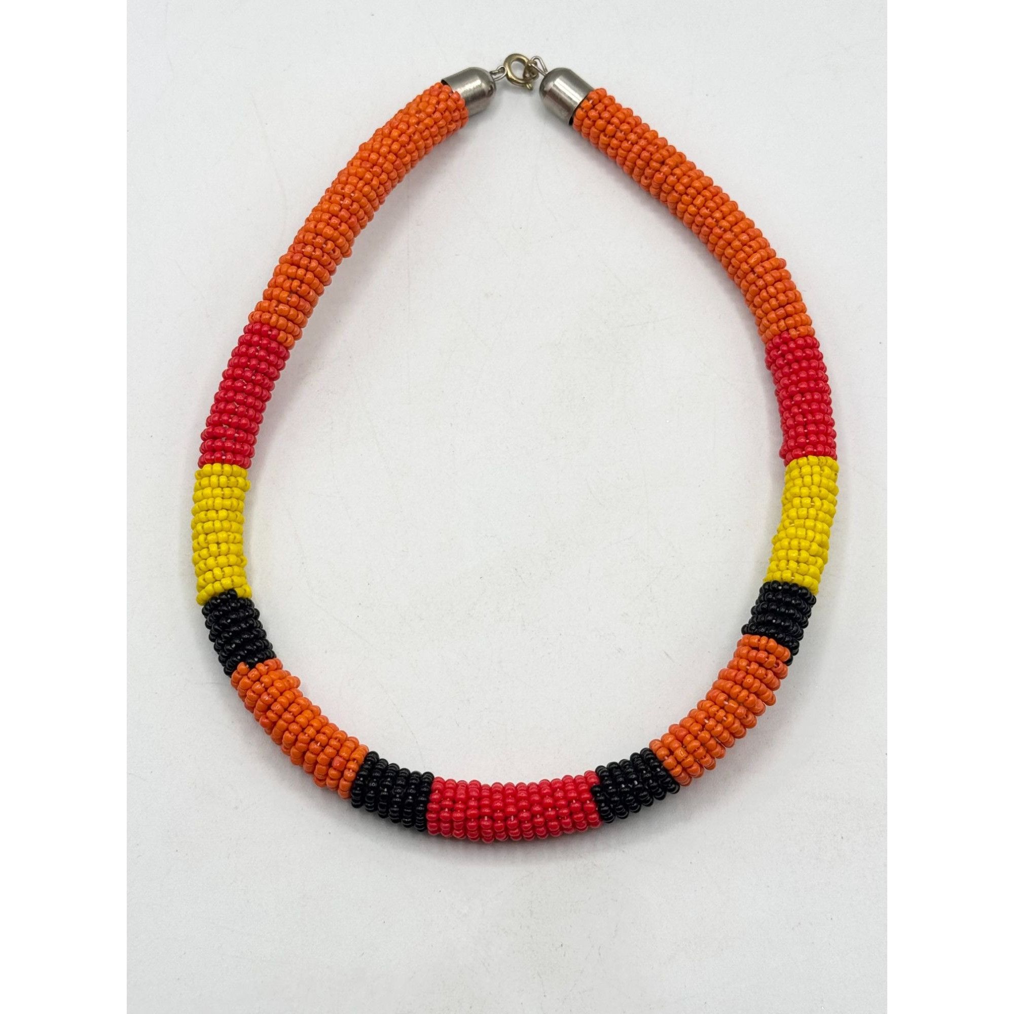 Vintage Vintage African Bead Beaded Choker Collar Necklace Size ONE SIZE - 3 Thumbnail