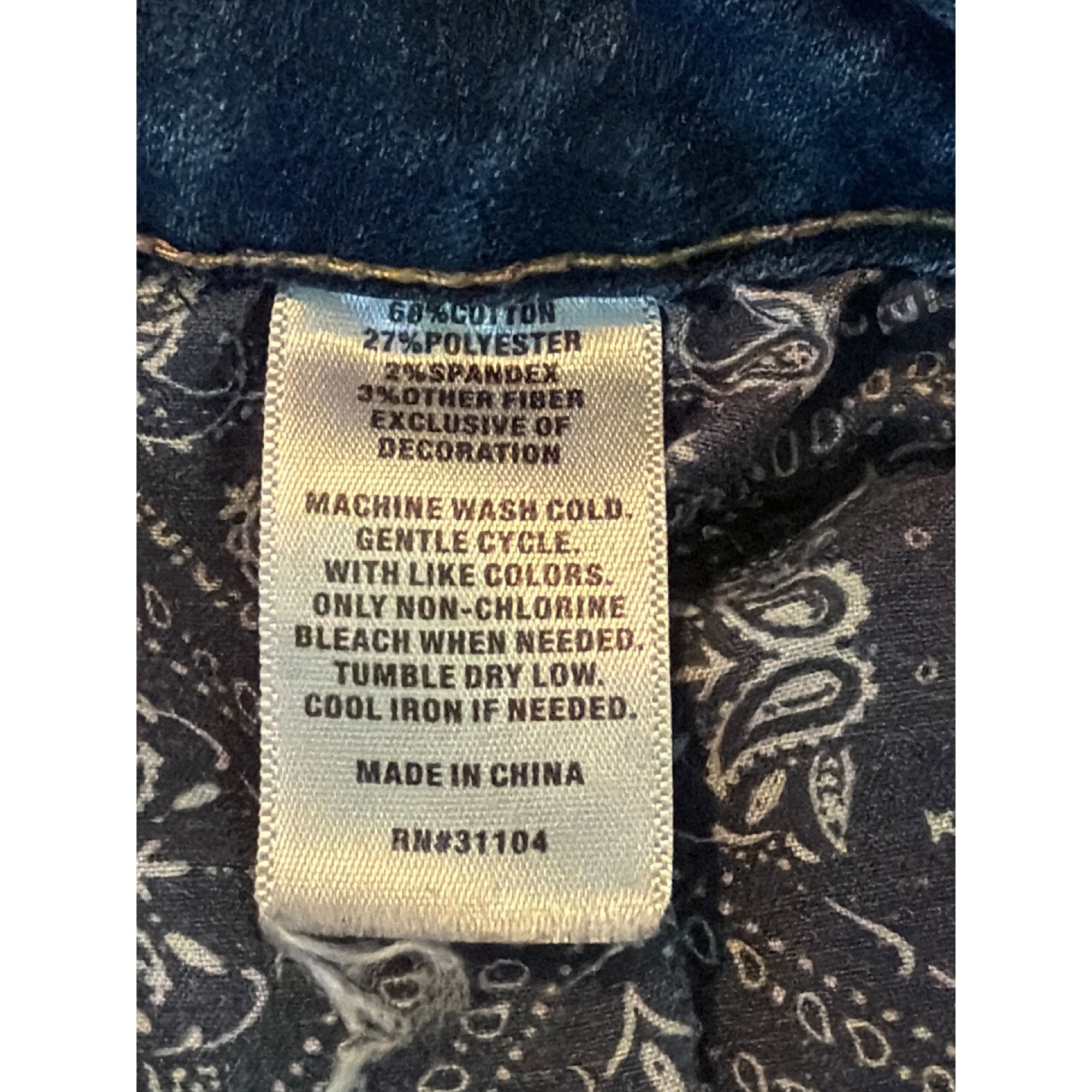 Other True Craft Womens Patched Roll Cuff Distressed Blue Denim Je Size 34" / US 12 / IT 48 - 6 Thumbnail