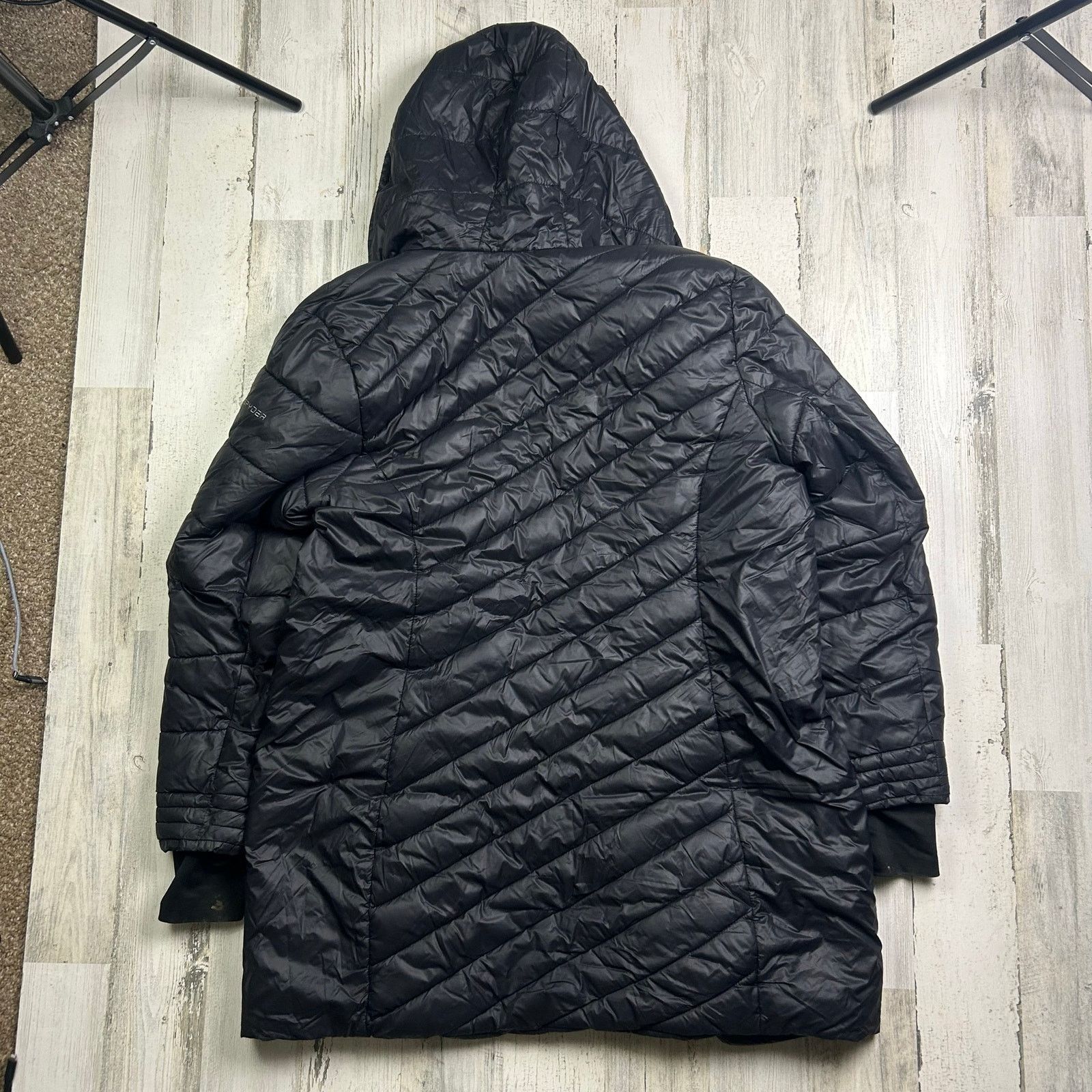 Spyder Spyder Women's Boundless Black Long Puffer Jacket Size L / US 10 / IT 46 - 6 Thumbnail