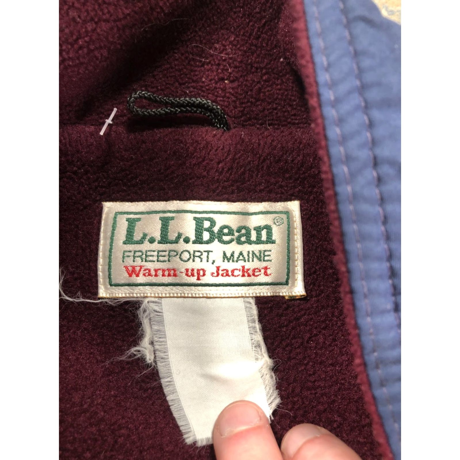 Vintage Vintage L.L.Bean Jacket Mens Large Blue Nylon Warm-up Bomber Windward Fleece 90s Size US L / EU 52-54 / 3 - 7 Thumbnail