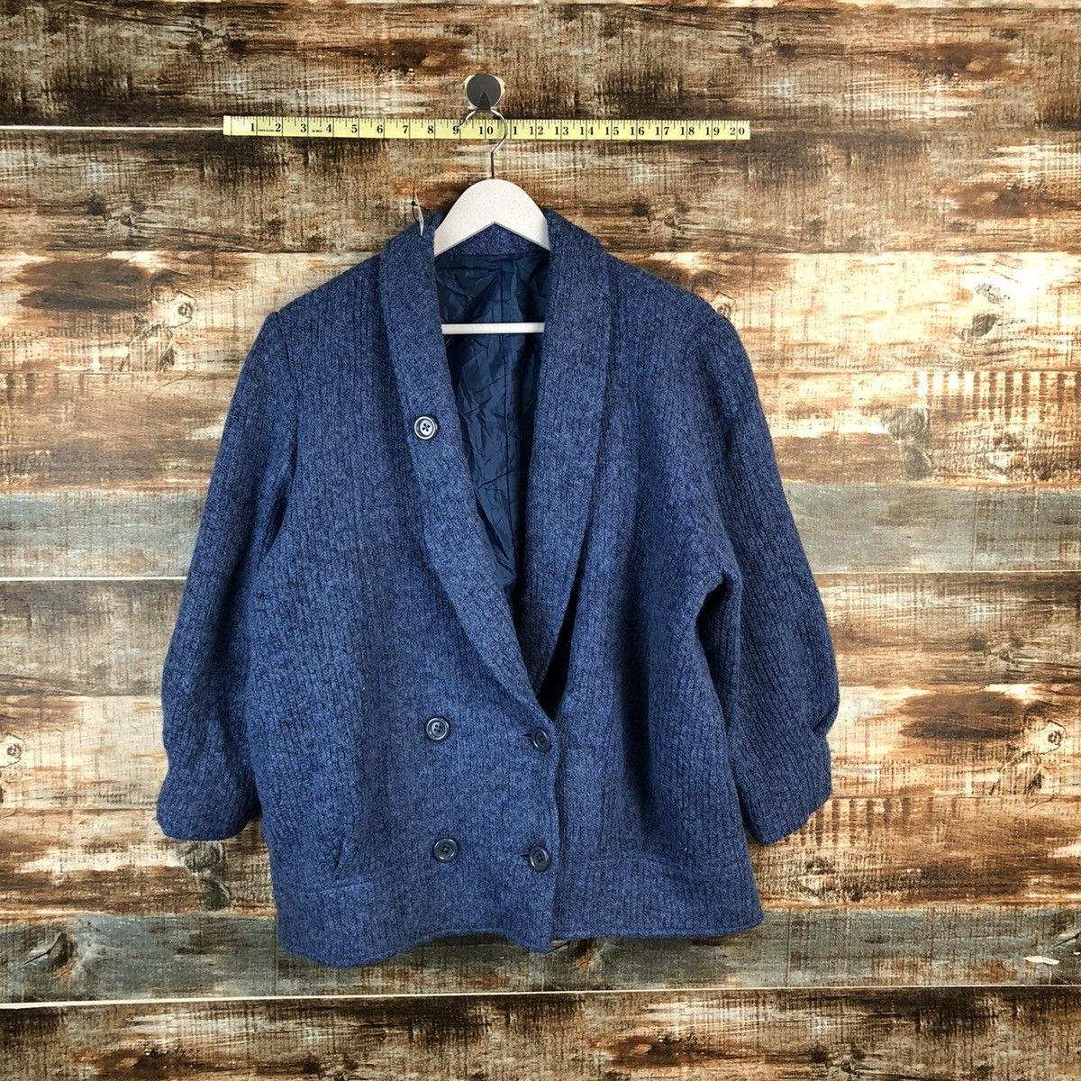 Japanese Brand Japanese Brand Blue indigo knitwear cardigan #A2461 Size US L / EU 52-54 / 3 - 1 Thumbnail