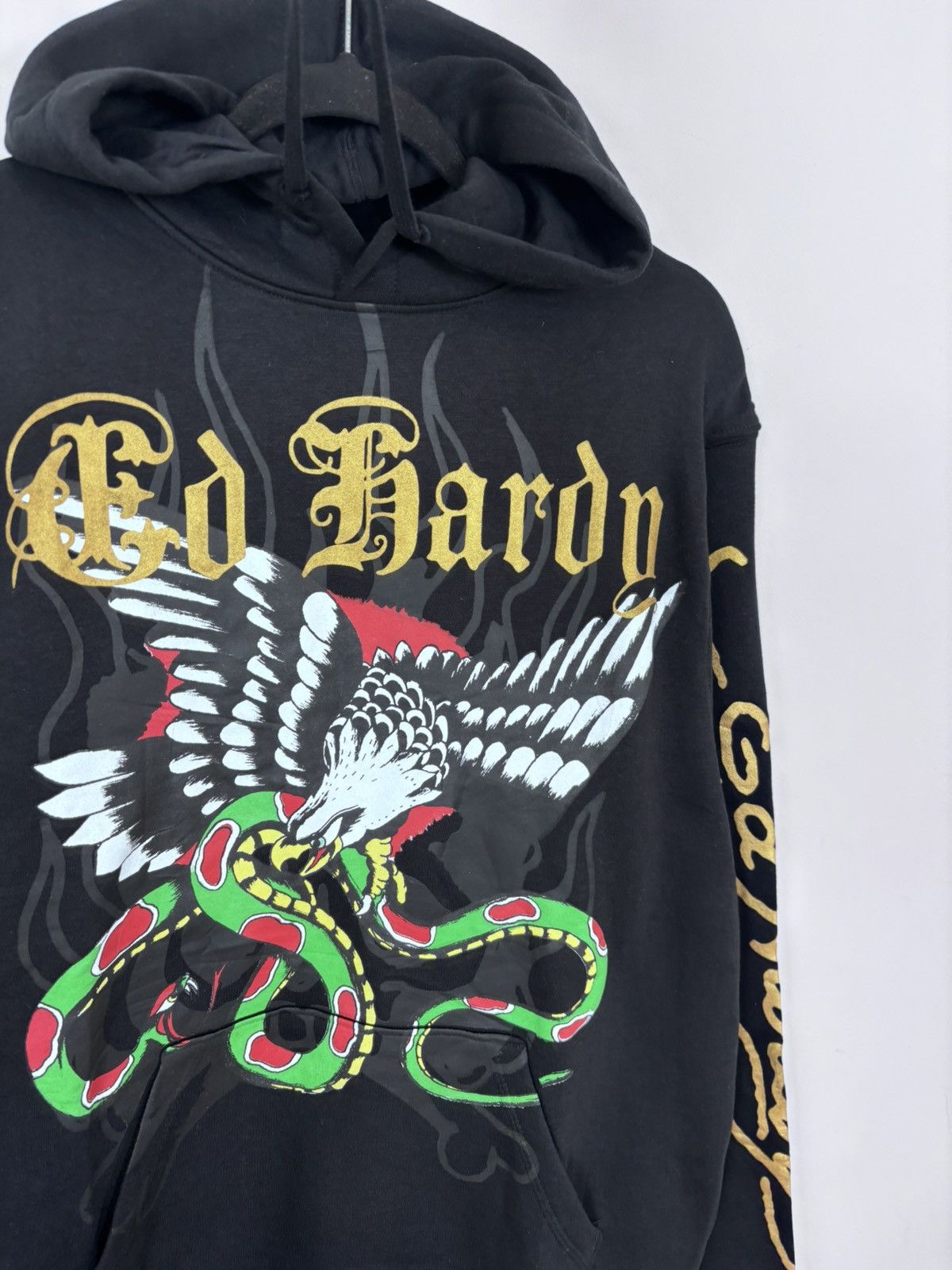 Ed Hardy Ed Hardy NWT Men’s Y2K Big Tattoo Logo Black Hype Hoodie Size US M / EU 48-50 / 2 - 7 Thumbnail