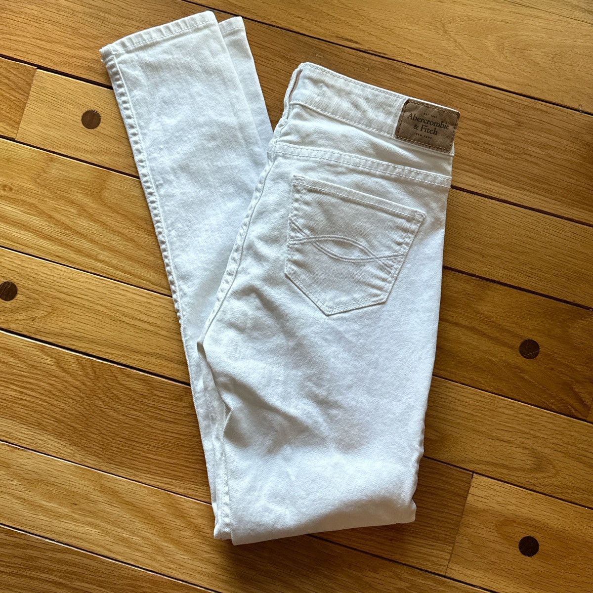 Abercrombie & Fitch XS White Skinny jeans Size 24" / US 00 / IT 34 - 4 Thumbnail