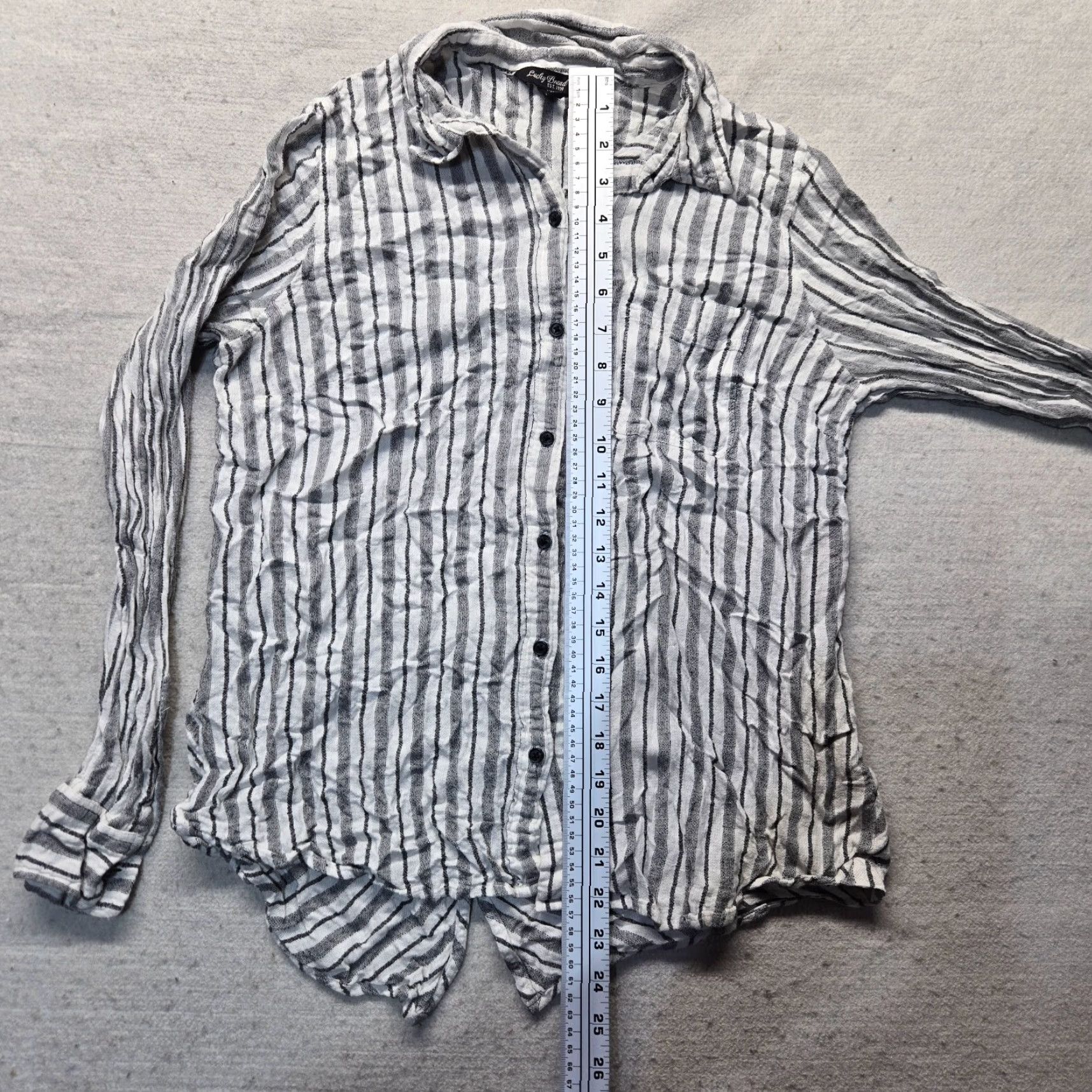 Lucky Brand Lucky Brand Shirt Adult Medium Gray Button-Down Long Sleeve Mens Size US M / EU 48-50 / 2 - 6 Thumbnail