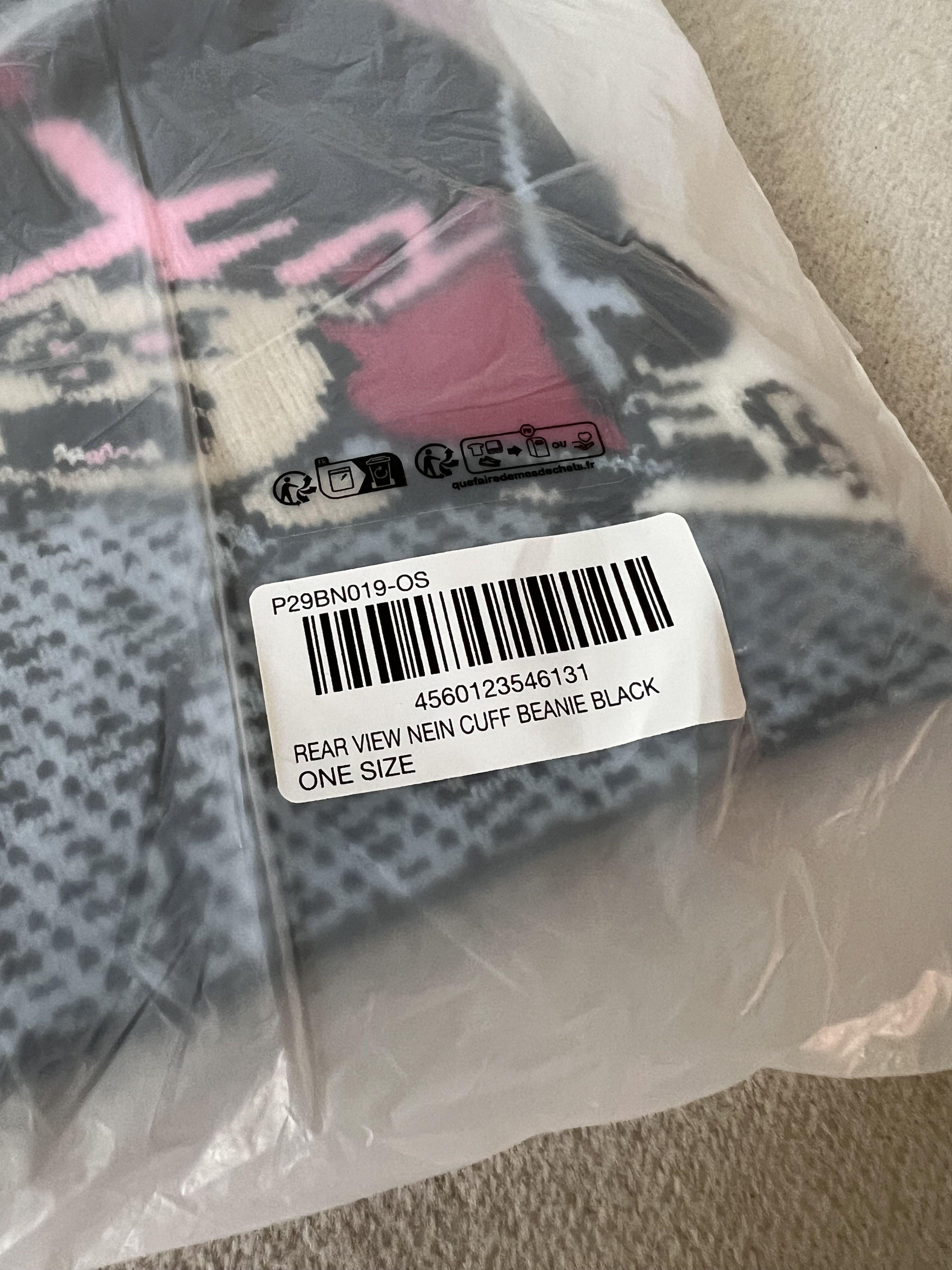 Palace Palace Skateboards Rear View Nein Cuff Beanie in Black Size ONE SIZE - 4 Thumbnail