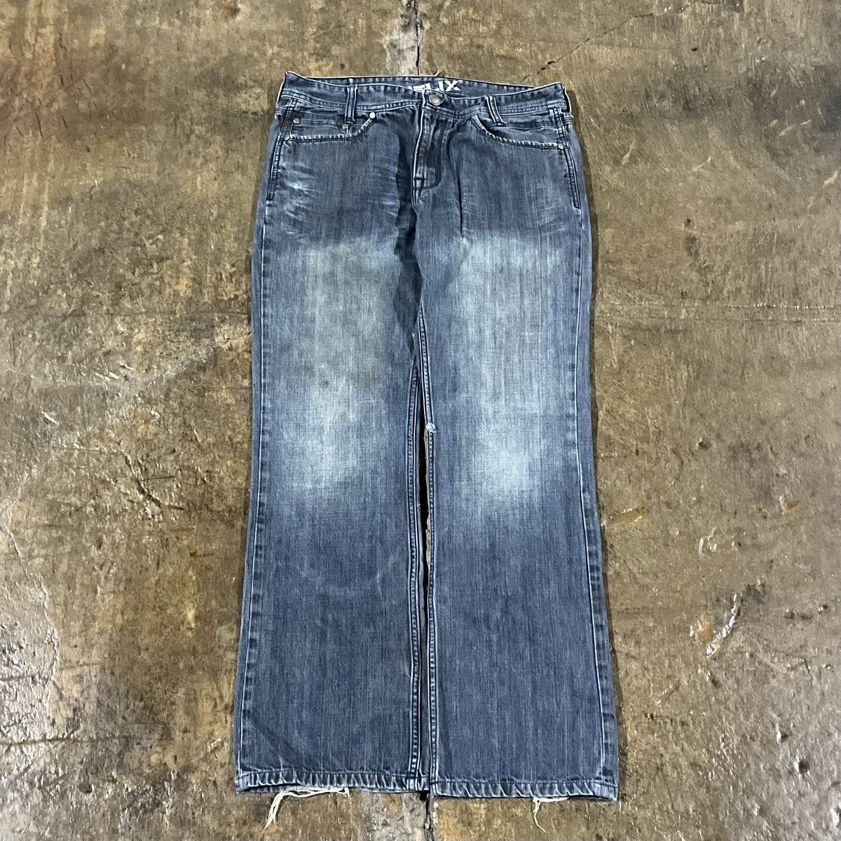 Affliction × JNCO × Vintage Crazy Y2K Affliction Style Cross Jeans Boot Cut Wide Leg Size US 34 / EU 50 - 2 Thumbnail