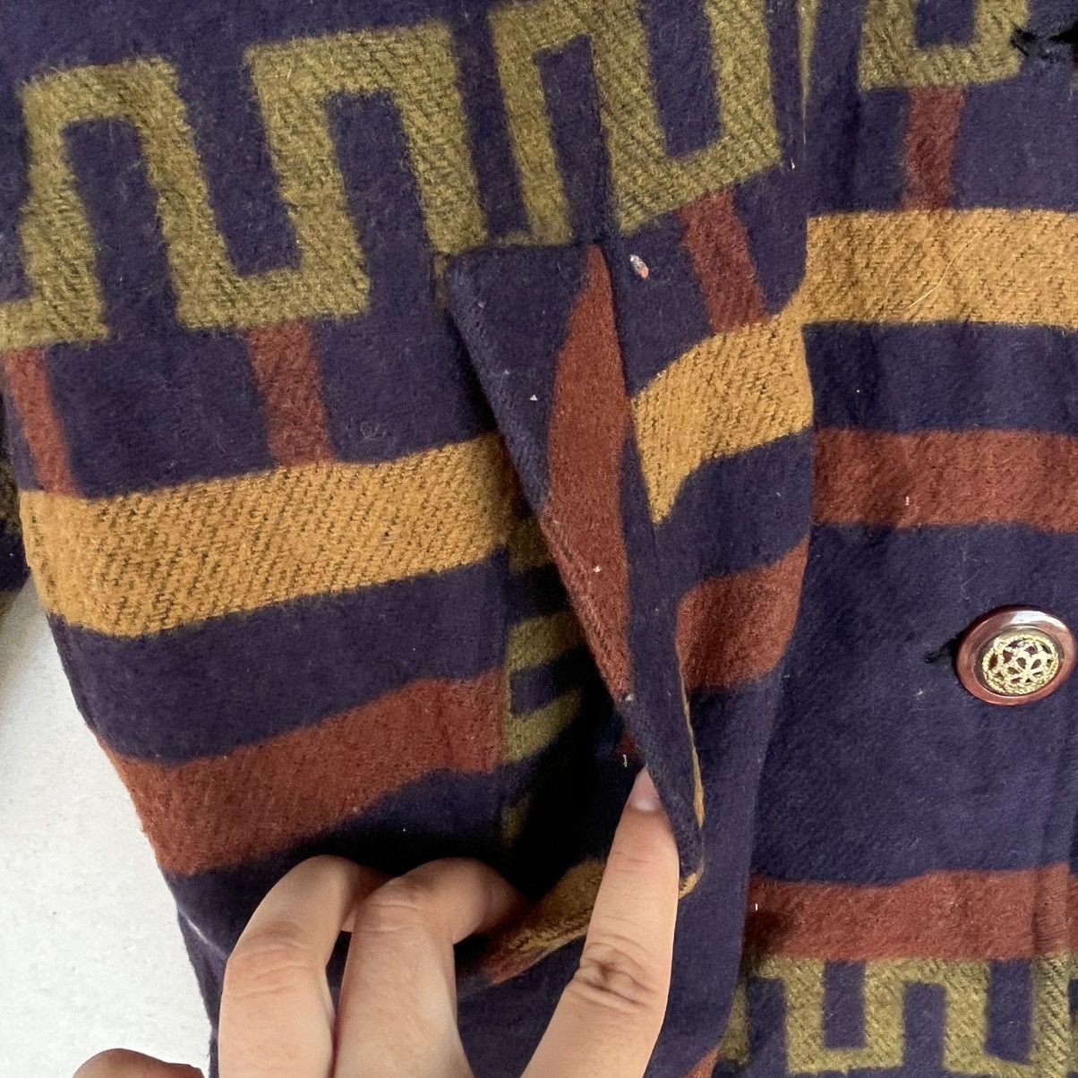 Other Vintage Multicoloured Patterned Hooded Coat Size XL Size US XL / EU 56 / 4 - 6 Thumbnail