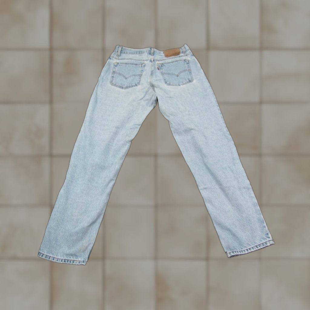 Levi's VINTAGE Levi's 550 Jeans Teens W29 L29 13 JR Blue Tapered Relaxed Fit Denim 90s Jeans Mens Womens Boys Girls Size US 29 - 1 Thumbnail