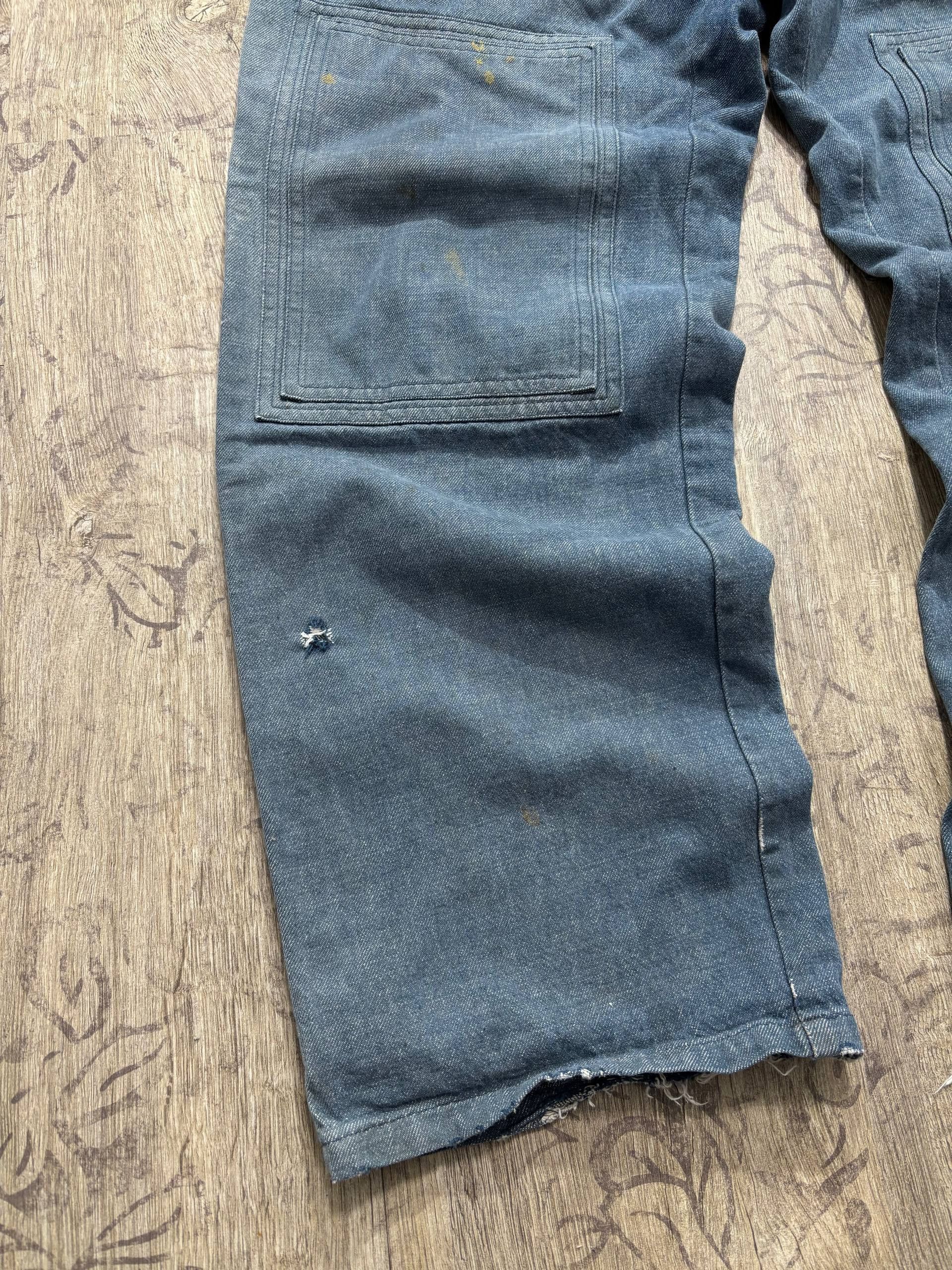 Mambo VTG Mambo Y2K Baggy Painted Carpenter Double Knee Jeans Size US 34 / EU 50 - 3 Thumbnail