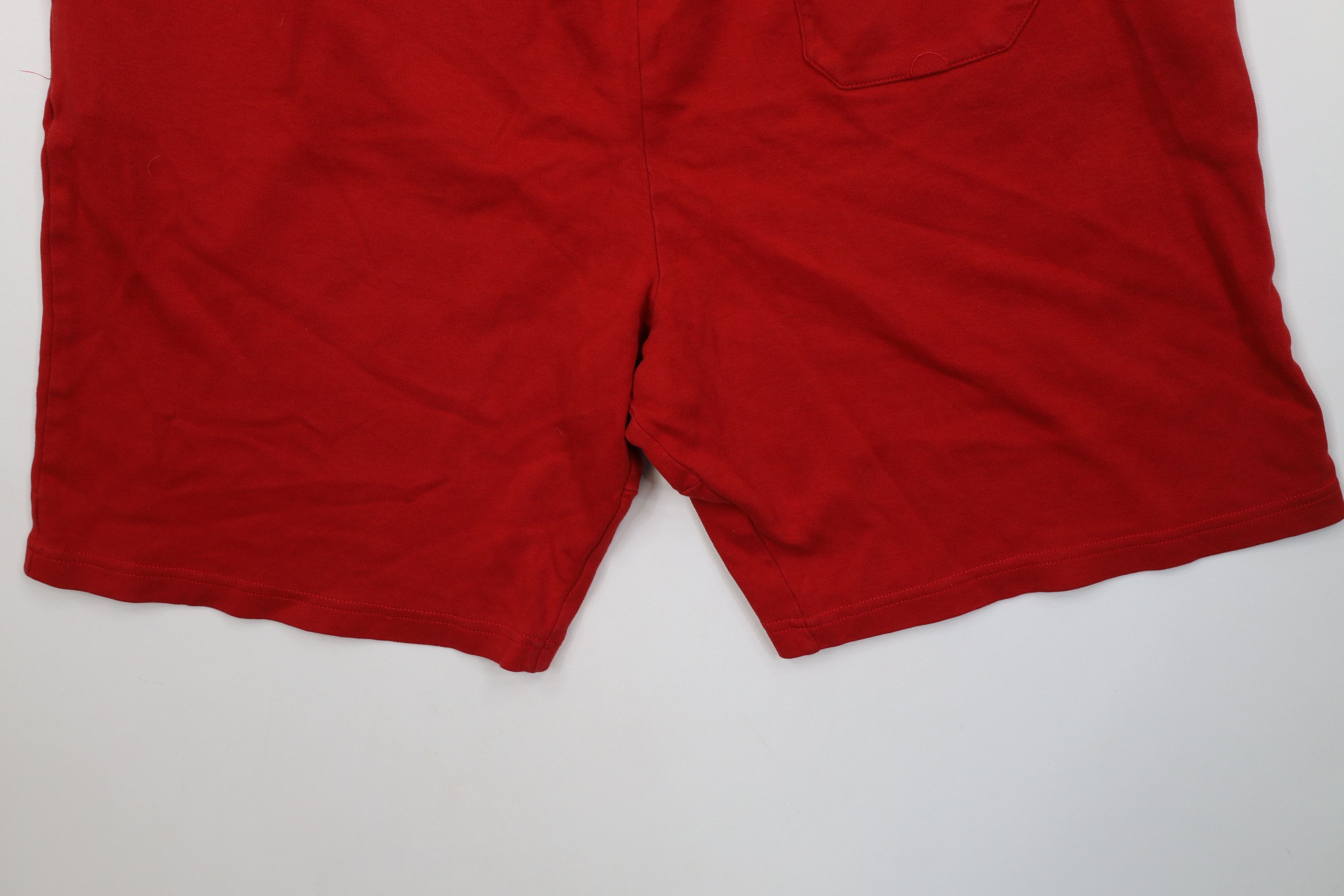 Polo Ralph Lauren Vintage Y2K Ralph Lauren Faded Knit Above Knee Shorts Red Size US 38 / EU 54 - 12 Thumbnail
