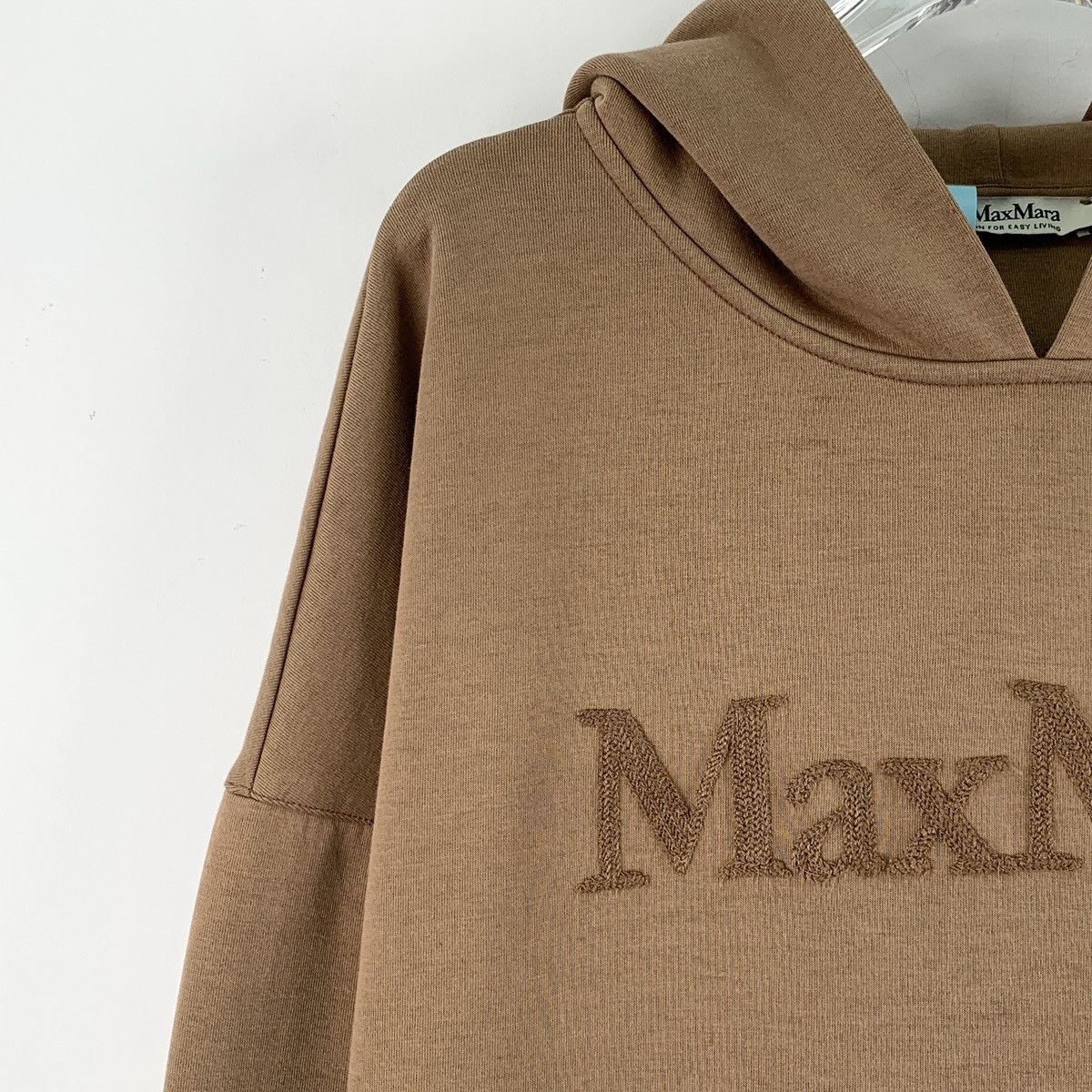 Max Mara Maxmara Brown Cotton Hooded Long Sleeve Sweatshirt K26WX Size L / US 10 / IT 46 - 3 Thumbnail
