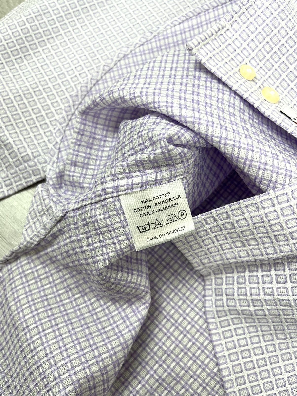 Boggi Boggi Milano Tailored Fit Structure Shirt Size US M / EU 48-50 / 2 - 6 Thumbnail