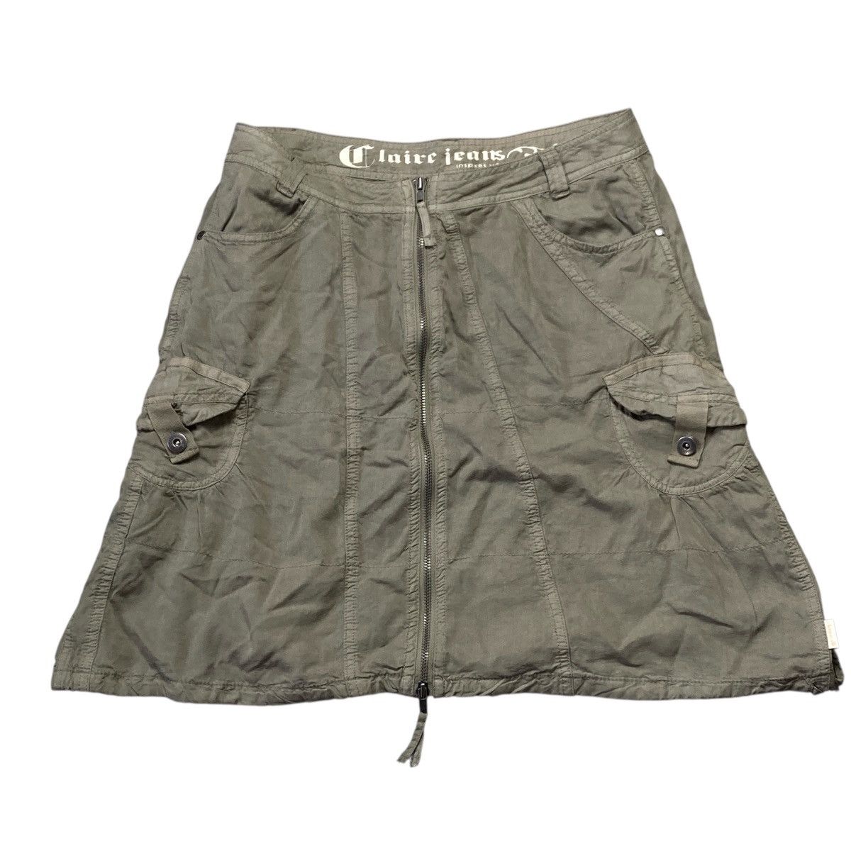 Japanese Brand × Vintage Avant garde cargo vintage skirt Size 28" / US 6 / IT 42 - 1 Thumbnail
