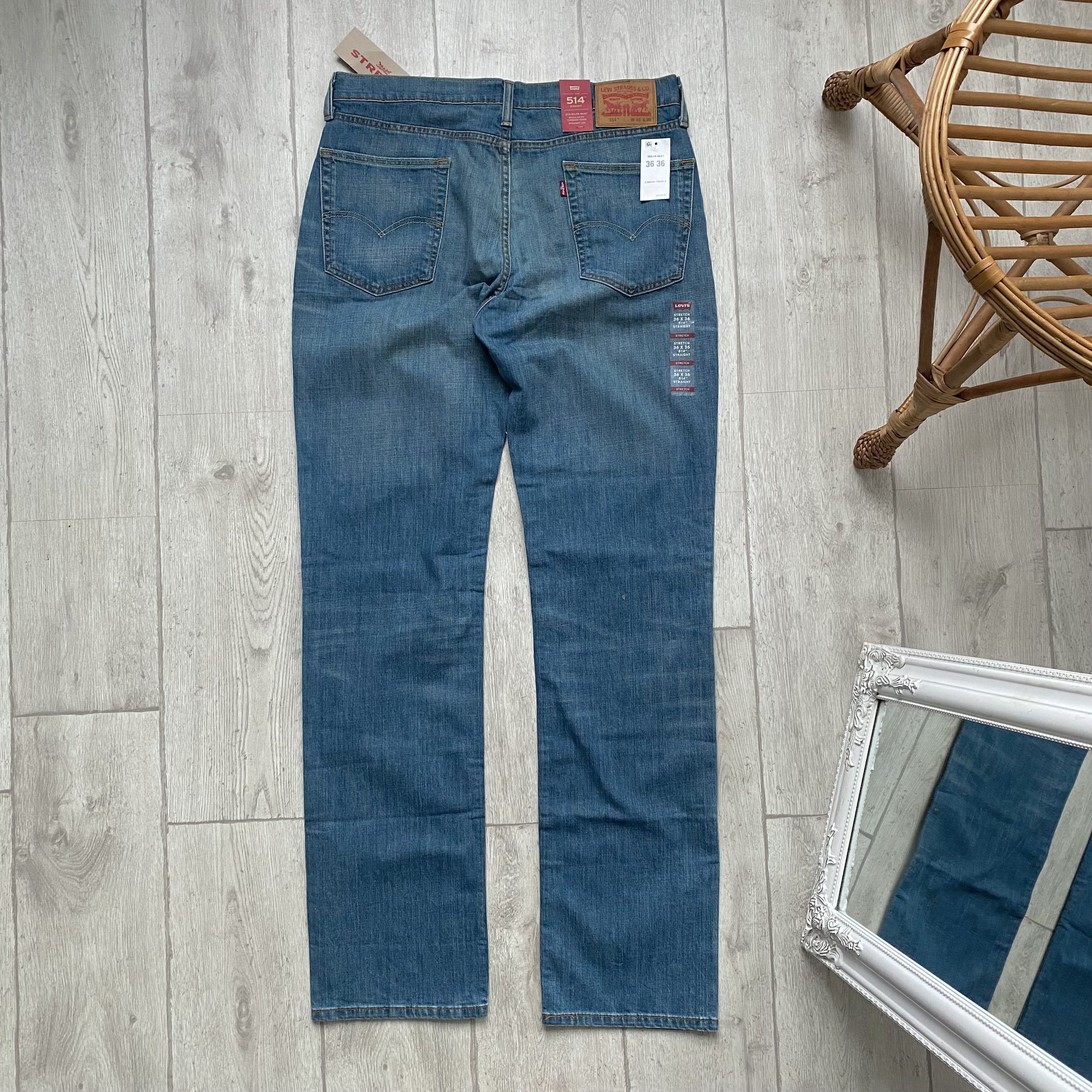 Levi's 👖 36x36 Vintage 00S Levi's Tall Red Tab Slim Jeans Denim Size US 36 / EU 52 - 1 Thumbnail
