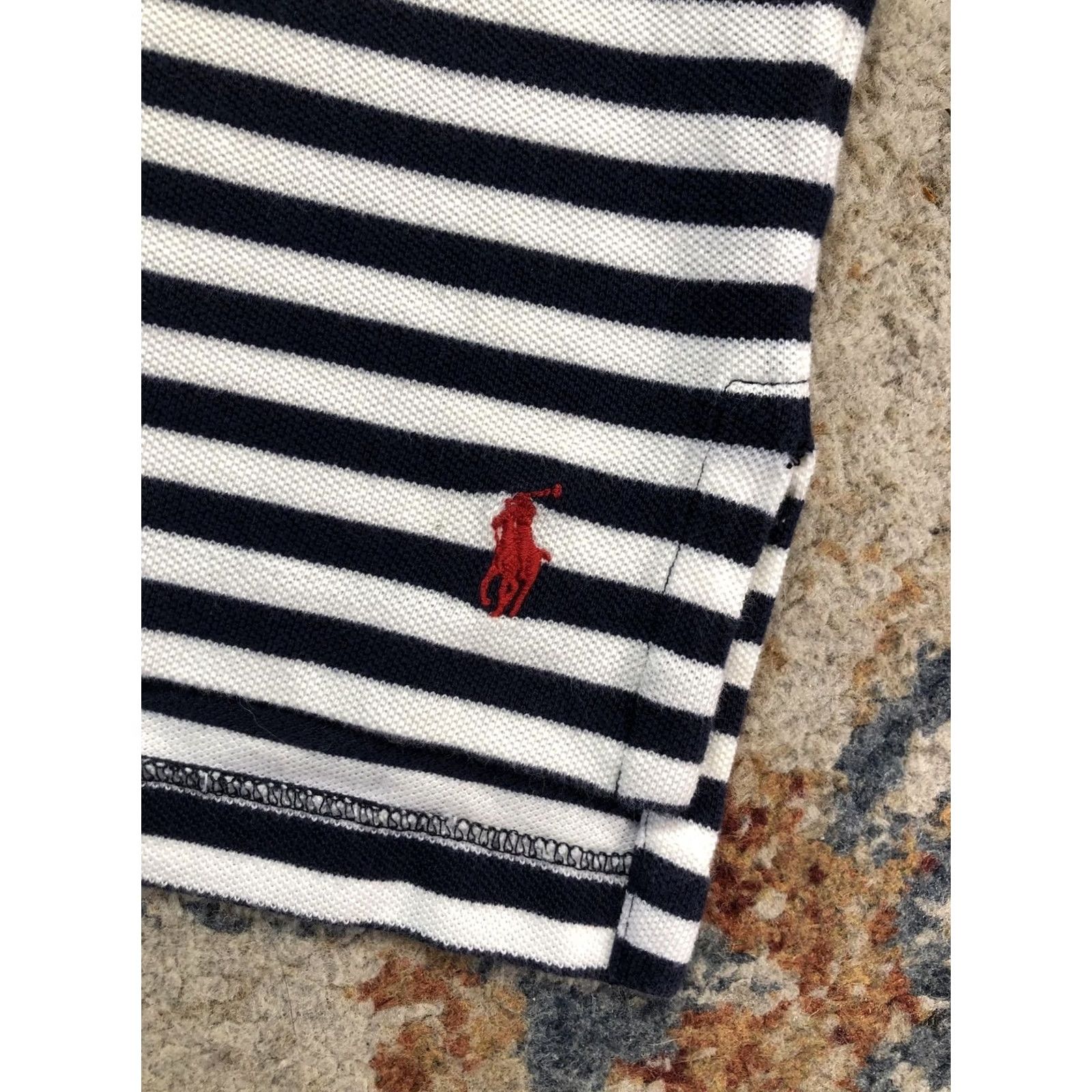 Polo Ralph Lauren Polo by Ralph Lauren Polo Shirt Mens M Blue White Stripe Pocket Nautical Shirt Size US M / EU 48-50 / 2 - 6 Thumbnail