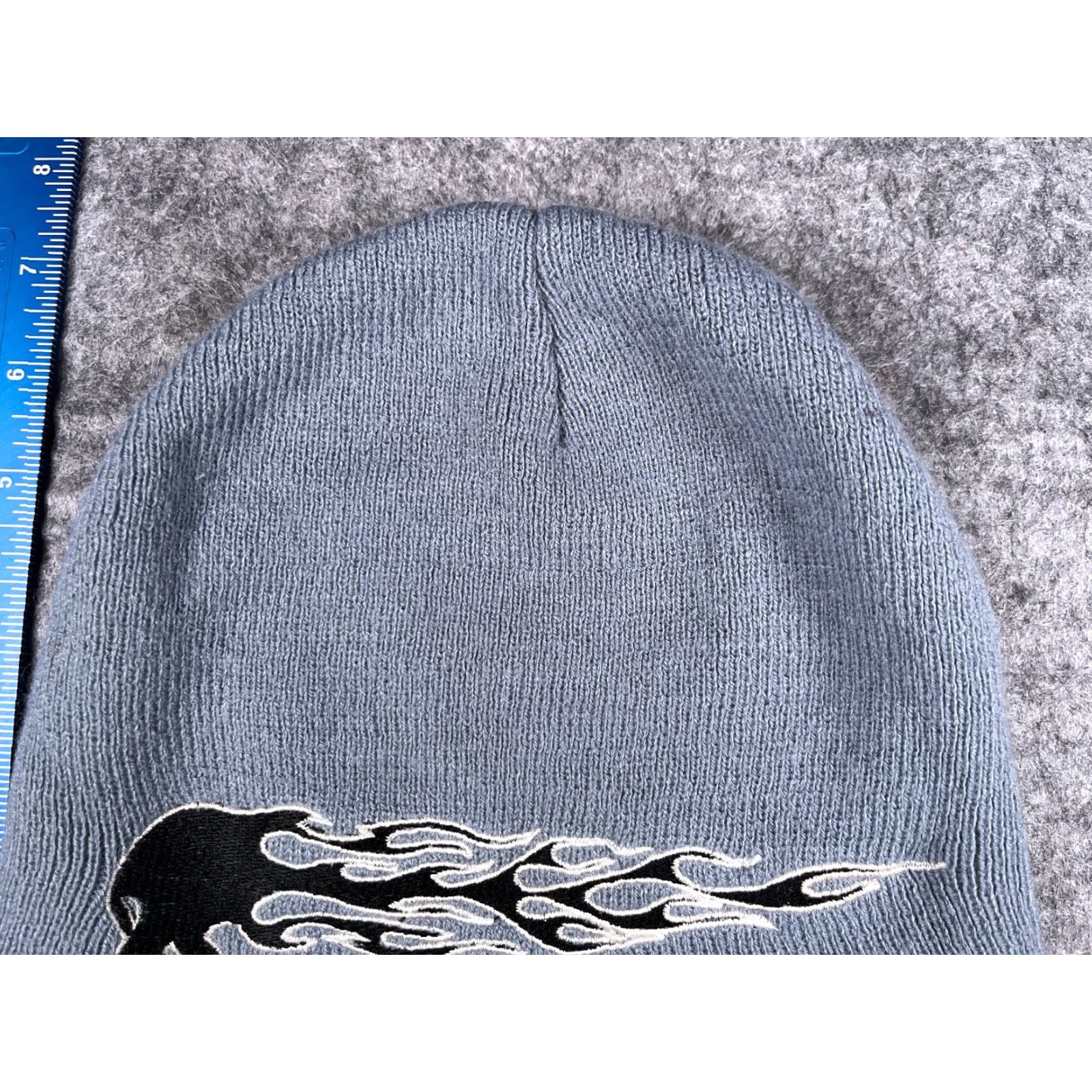 Goorin Bros. Goorin Bros Skull Flames Beanie Adult One Size Gray Knit Acrylic Hat Men Women Skull Theme Beanie Size ONE SIZE - 3 Thumbnail