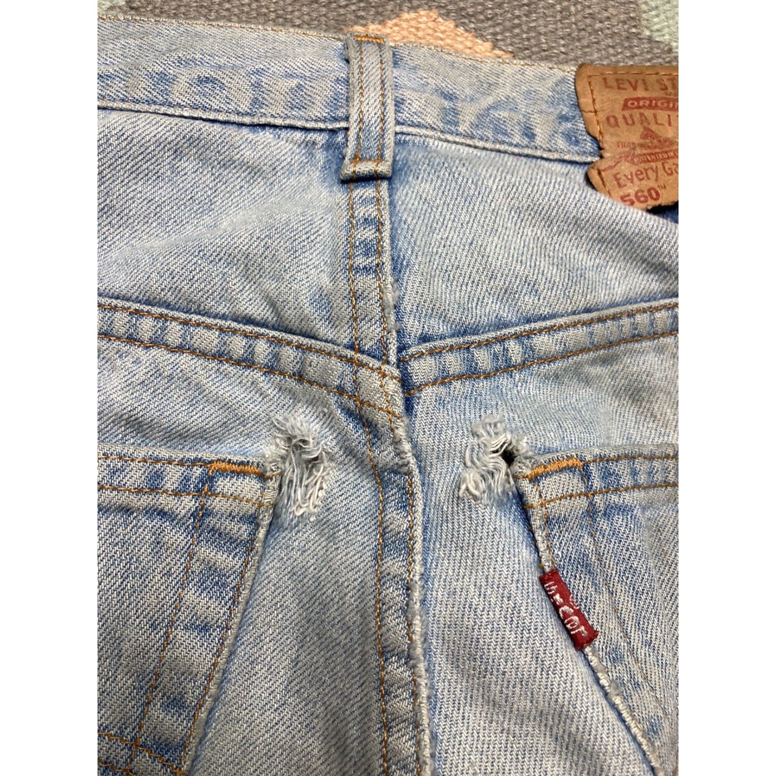 Levi's VINTAGE Levi’s Jeans 560 34x34 Tapered Loose Baggy 90s y2k skater faded grunge Mens Blue jeans Size US 34 / EU 50 - 7 Thumbnail