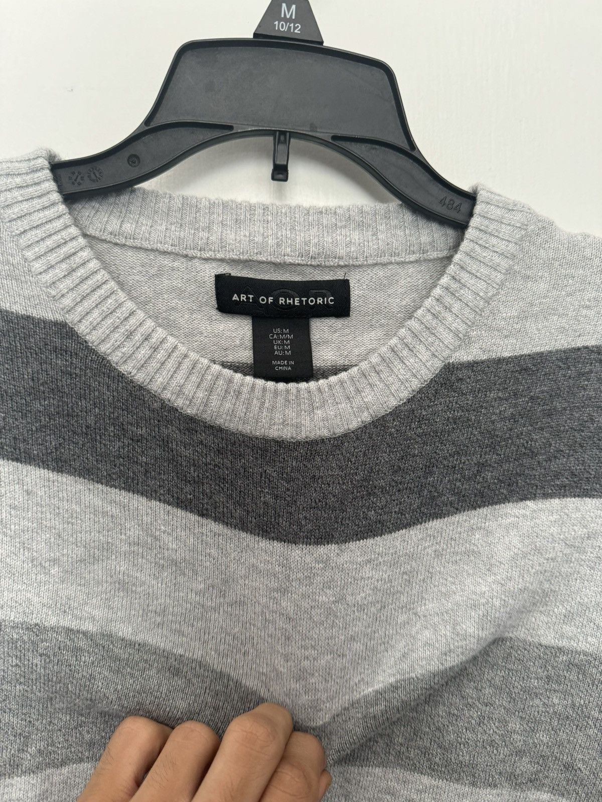 Vintage Grey Striped Sweater (medium) Size US M / EU 48-50 / 2 - 3 Thumbnail