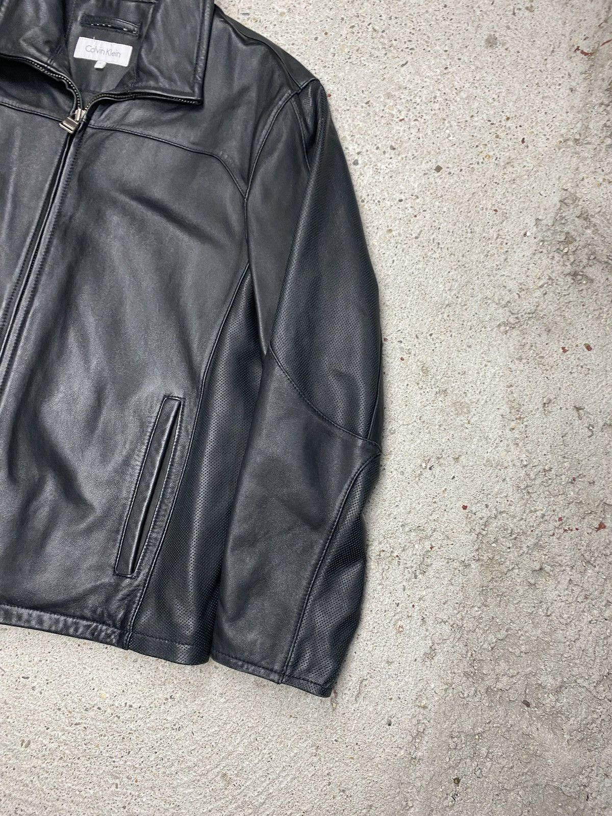Calvin Klein Calvin klein black leather jacket luxury Size US L / EU 52-54 / 3 - 9 Thumbnail