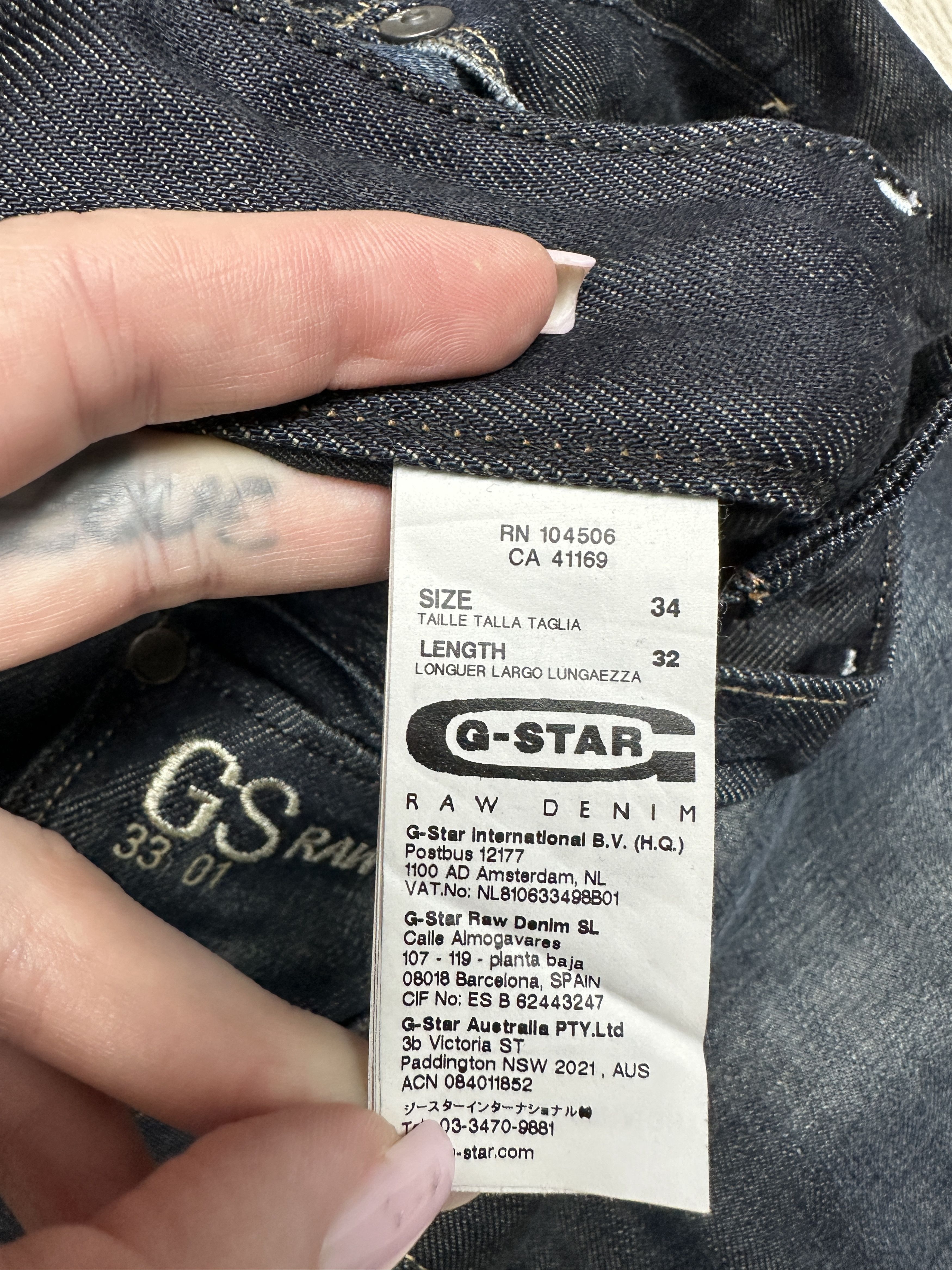 G-Star G Star Raw Mens New Ruger Straight Denim Pants Jeans Size US 34 / EU 50 - 3 Thumbnail