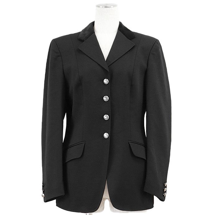Hermes Hermes 4B Wool Tailored Jacket Leather Outerwear DUTY FREE for USA