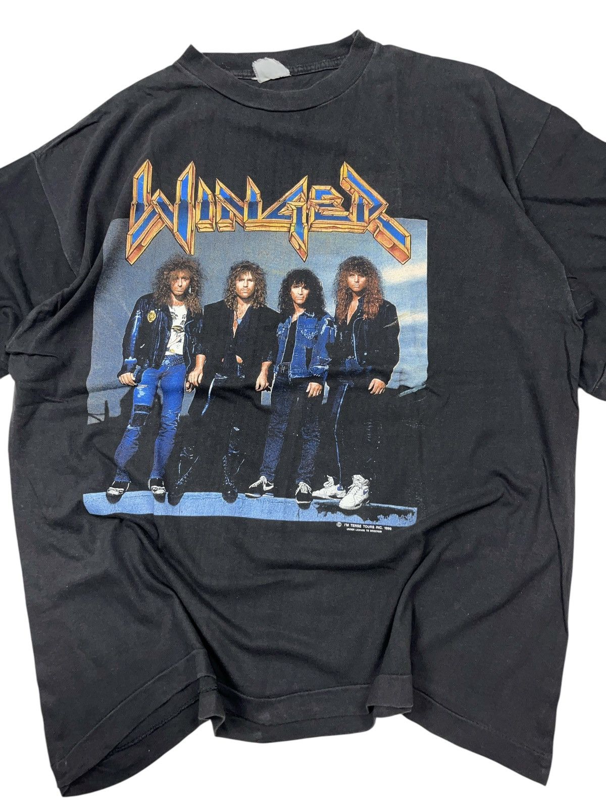 Band Tees × Vintage Vintage Winger 1990-91 World Tour T-shirt Faded Rock Metal Size US XL / EU 56 / 4 - 3 Thumbnail