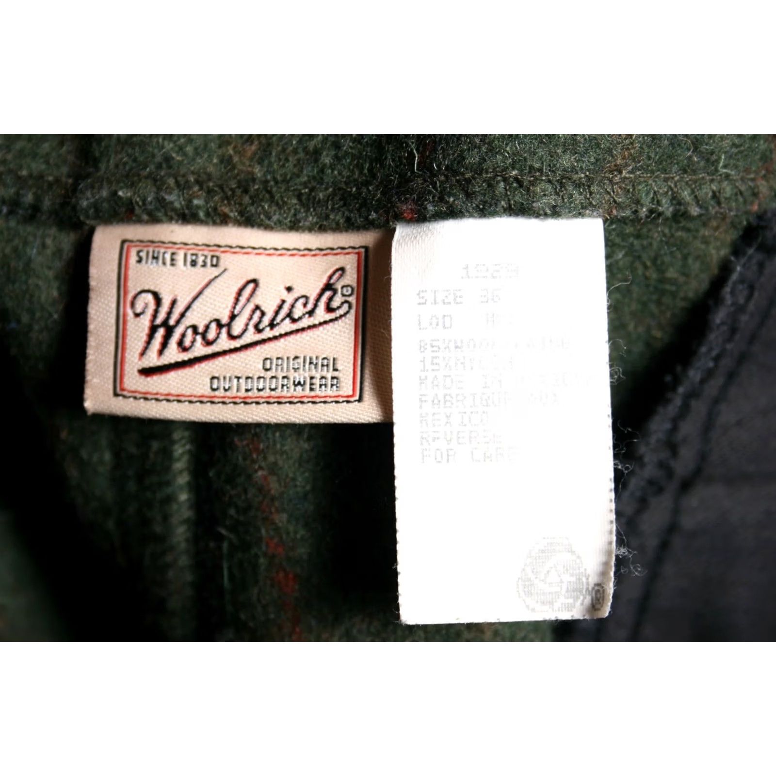 Vintage Woolrich Pants Wool 1929 Green Windowpane Plaid Wool Blend Sz. 36 Inseam 35" Raw Hem Men Boots? Size US 36 / EU 52 - 6 Thumbnail