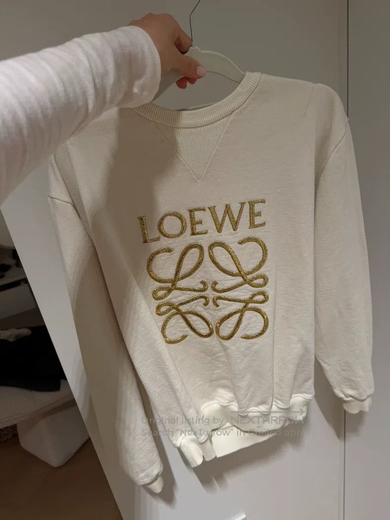 Loewe Loewe Gold thread embroidery logo hoodie Size L / US 10 / IT 46 - 1 Thumbnail