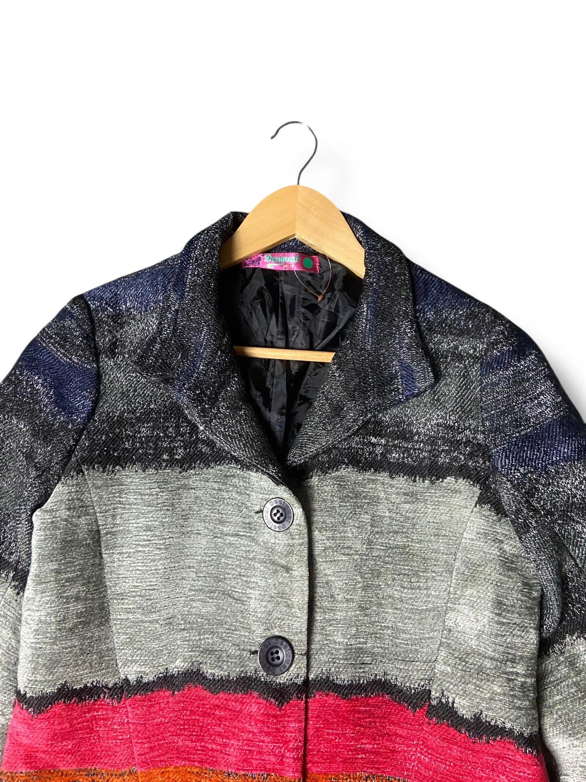 Desigual Vintage DESIGUAL Women Wool Coat (139) Size XXS / US 00 / IT 34 - 7 Thumbnail