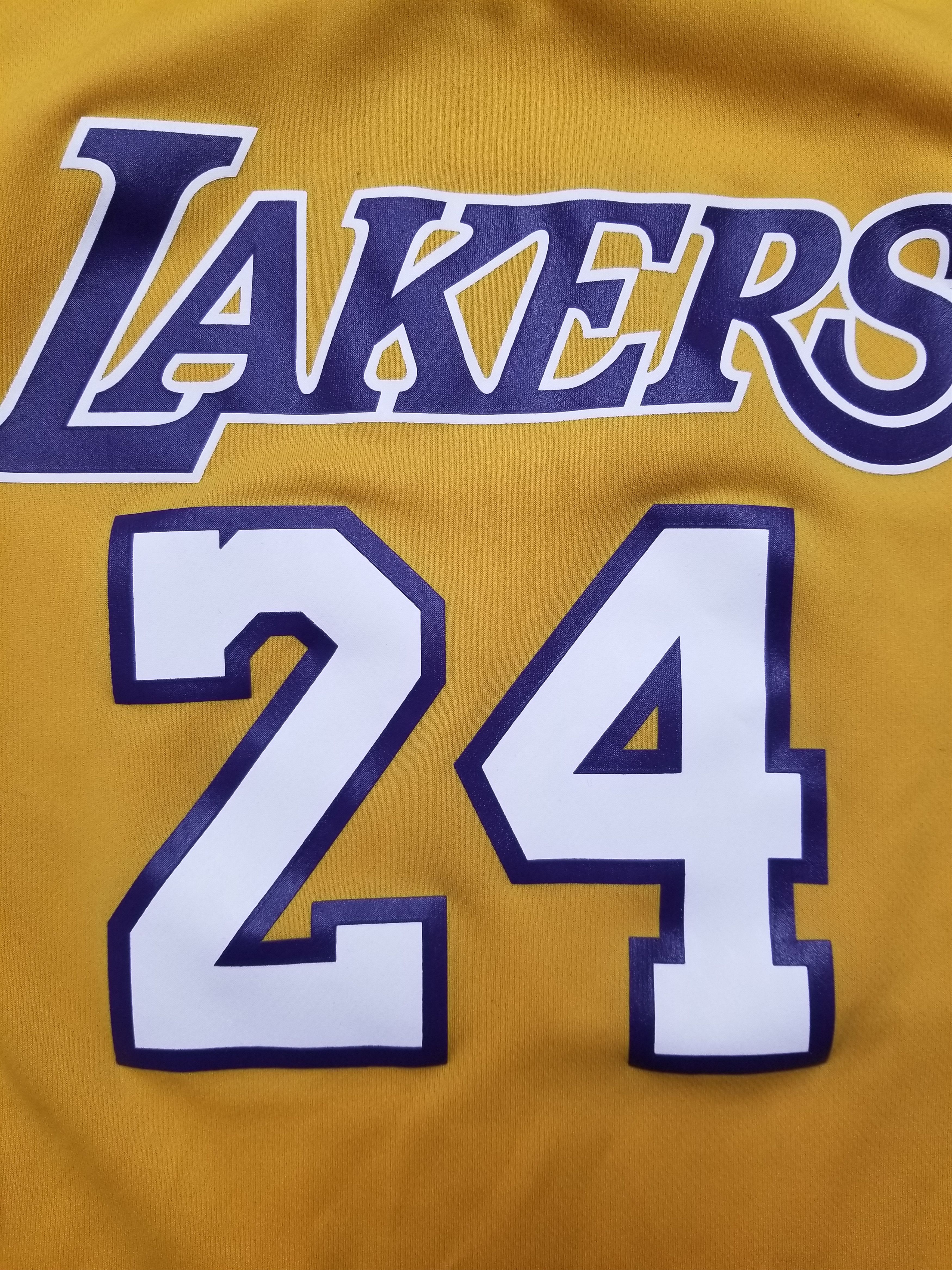 Adidas Los Angeles Lakers Kobe Bryant #24 Adidas NBA Yellow Jersey Size US M / EU 48-50 / 2 - 23 Thumbnail
