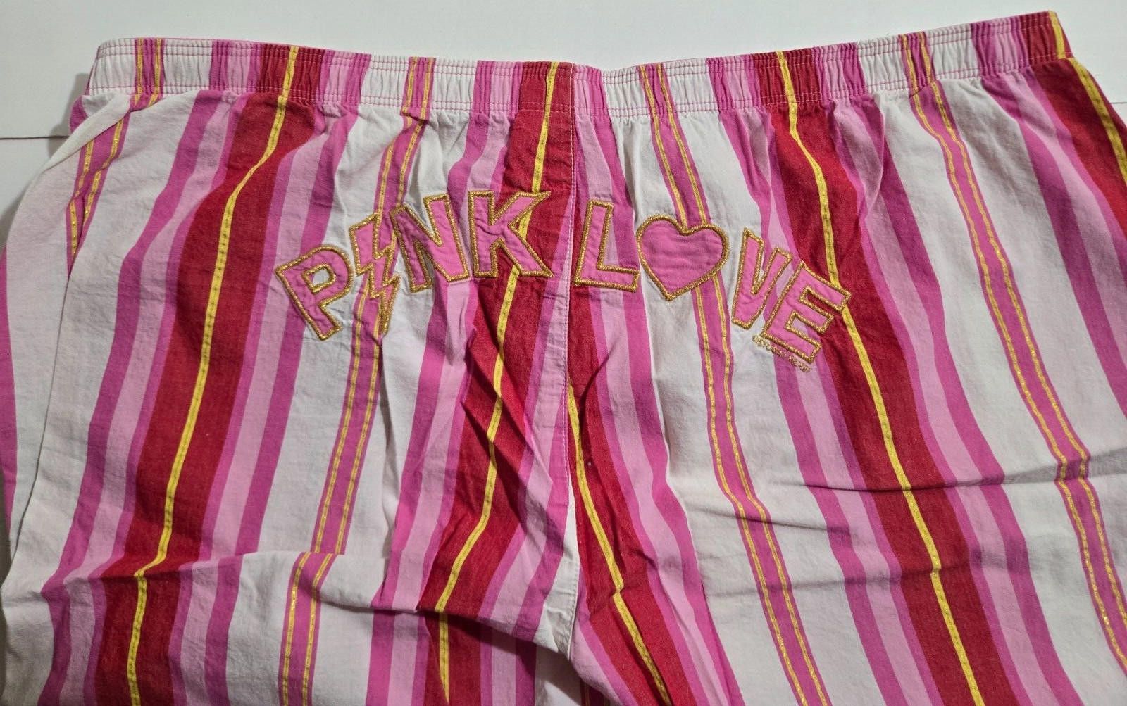 Designer Victorias Secret PINK Vintage Lounge Pants Capri M EUC RARE Size 32" / US 10 / IT 46 - 8 Thumbnail
