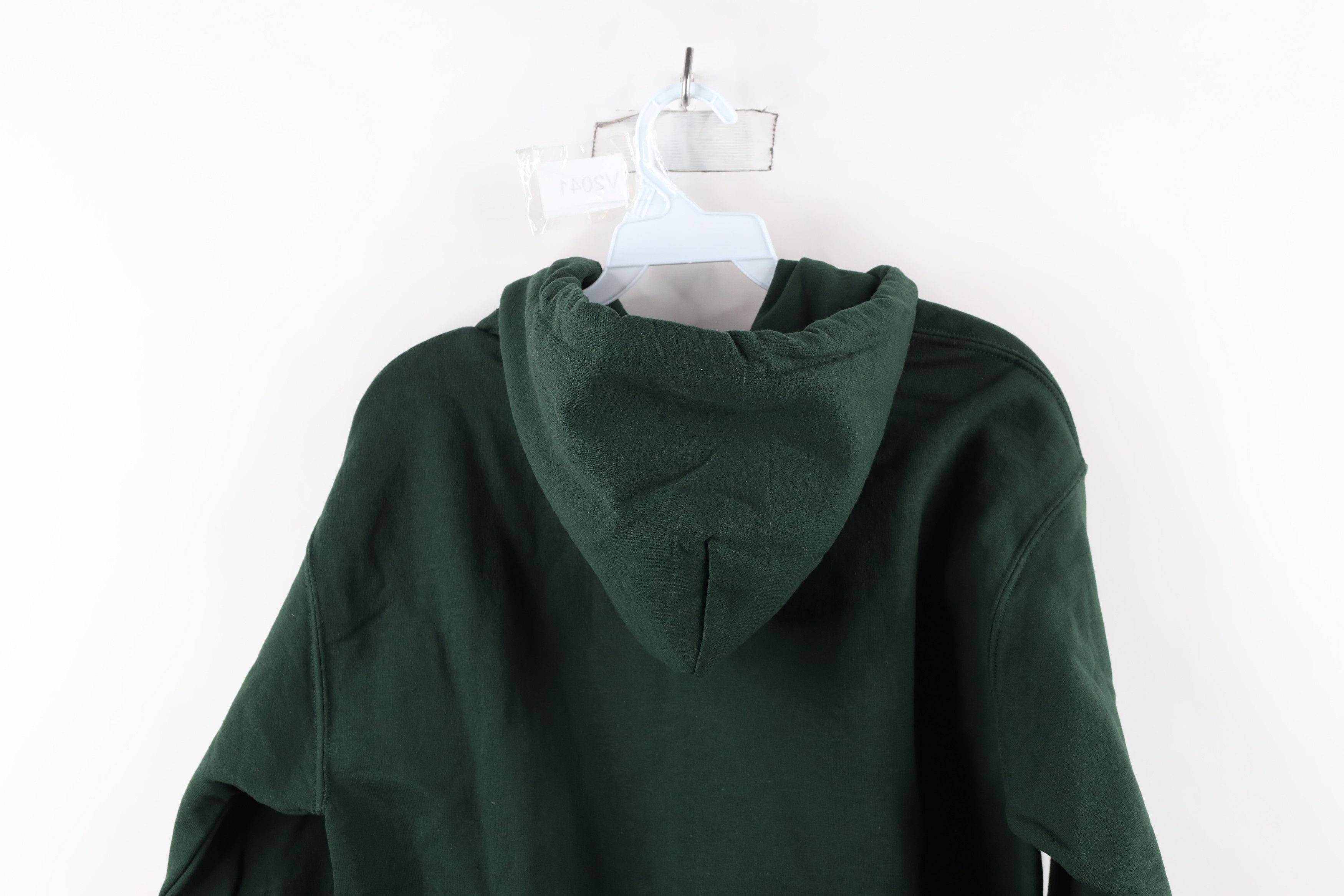Vintage Vintage 90s Streetwear Blank Hoodie Sweatshirt Hunter Green Size US S / EU 44-46 / 1 - 8 Thumbnail