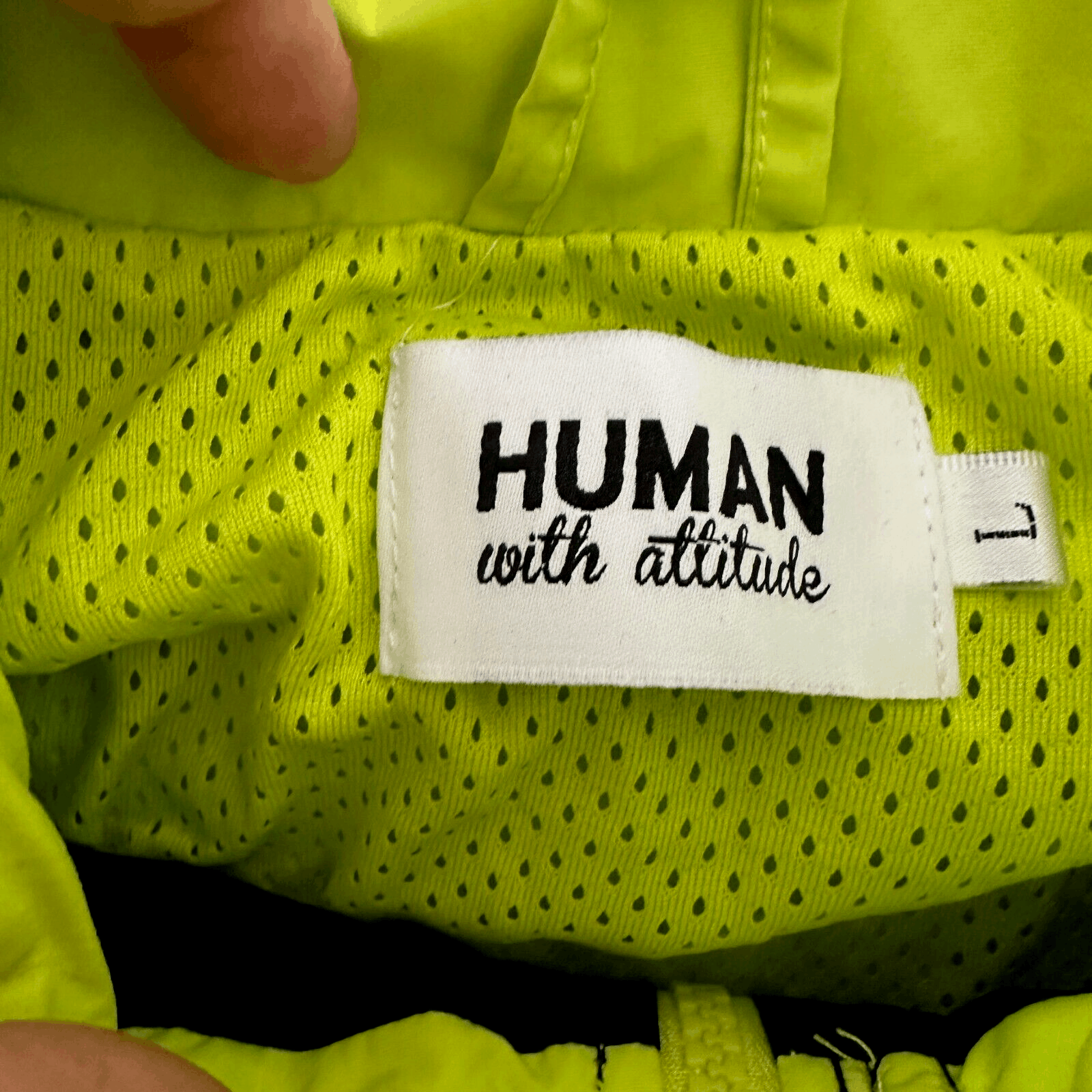Human With Attitude Human with Attitude Windbreaker Jacket Hooded Neon Black Size US L / EU 52-54 / 3 - 7 Thumbnail