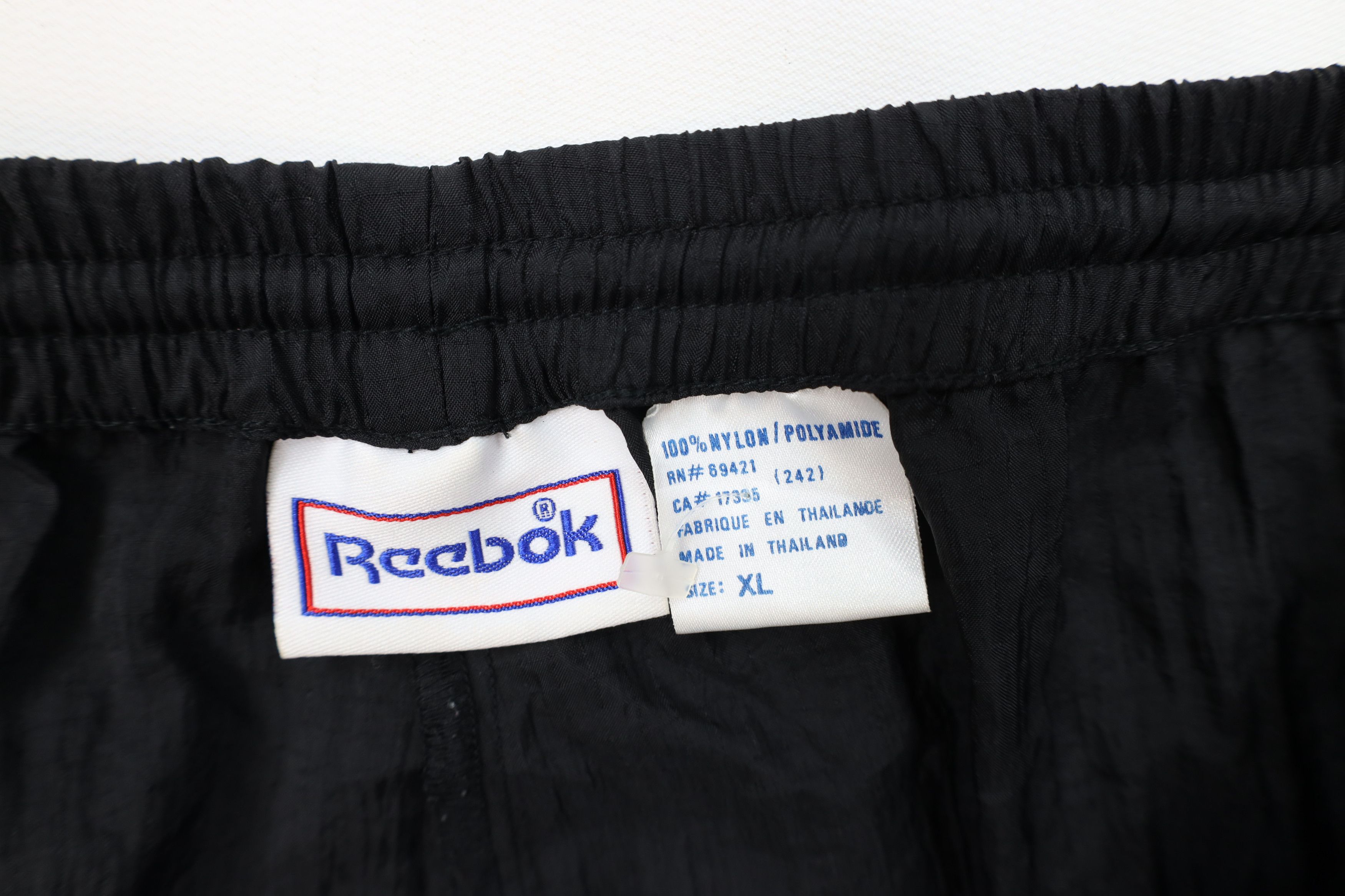 Reebok Vintage 90s Reebok Nylon Windbreaker Joggers Pants Black Size US 38 / EU 54 - 10 Thumbnail