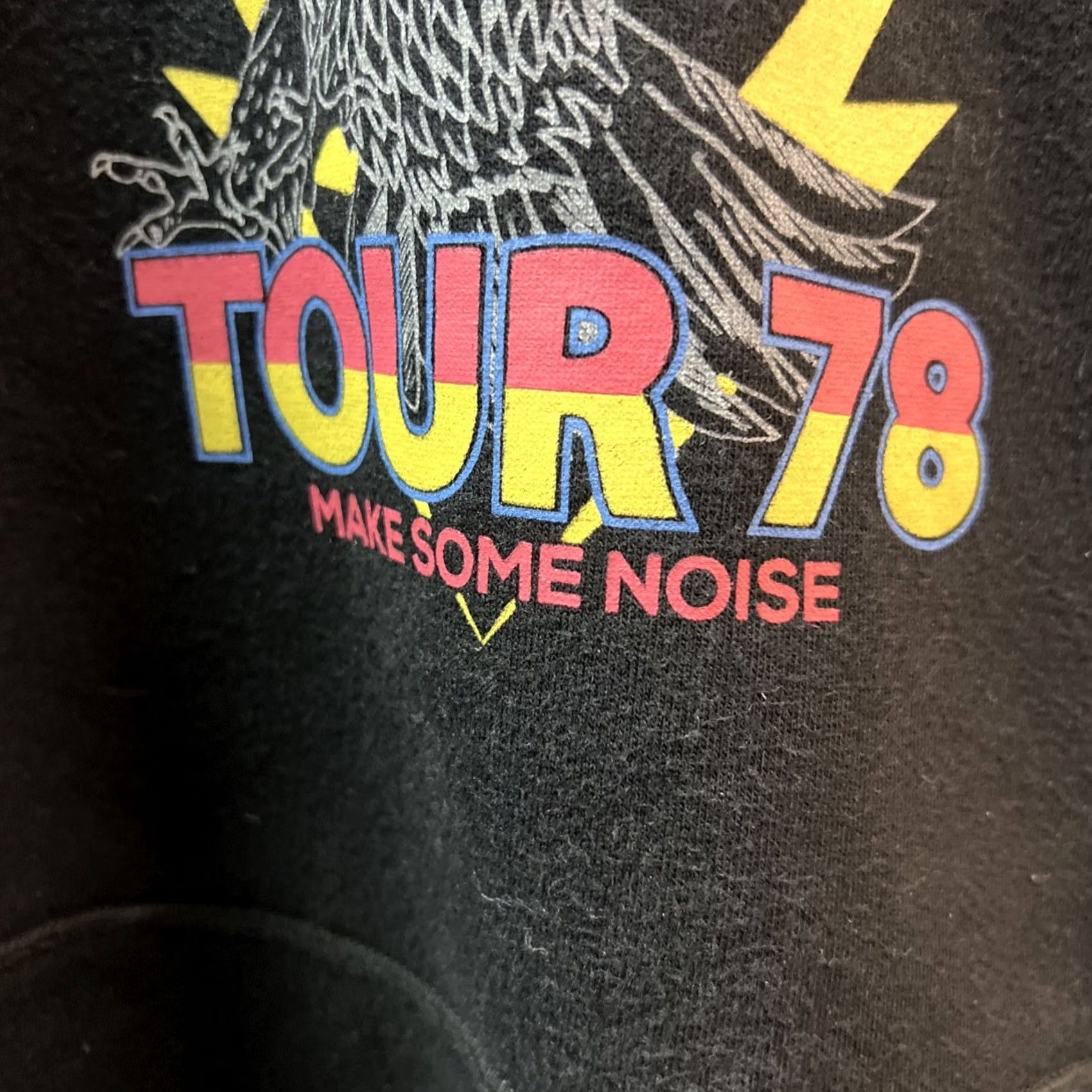Vintage VINTAGE Rock & Roll Tour 78 Women’s Pull Over Sweater Black XS Urban Nation Size XS / US 0-2 / IT 36-38 - 3 Thumbnail