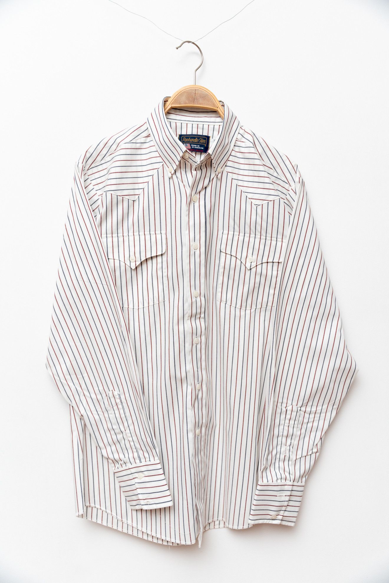 Other VINTAGE Panhandle Slim Western Shirt | Striped Americana 80s Size US M / EU 48-50 / 2 - 1 Thumbnail