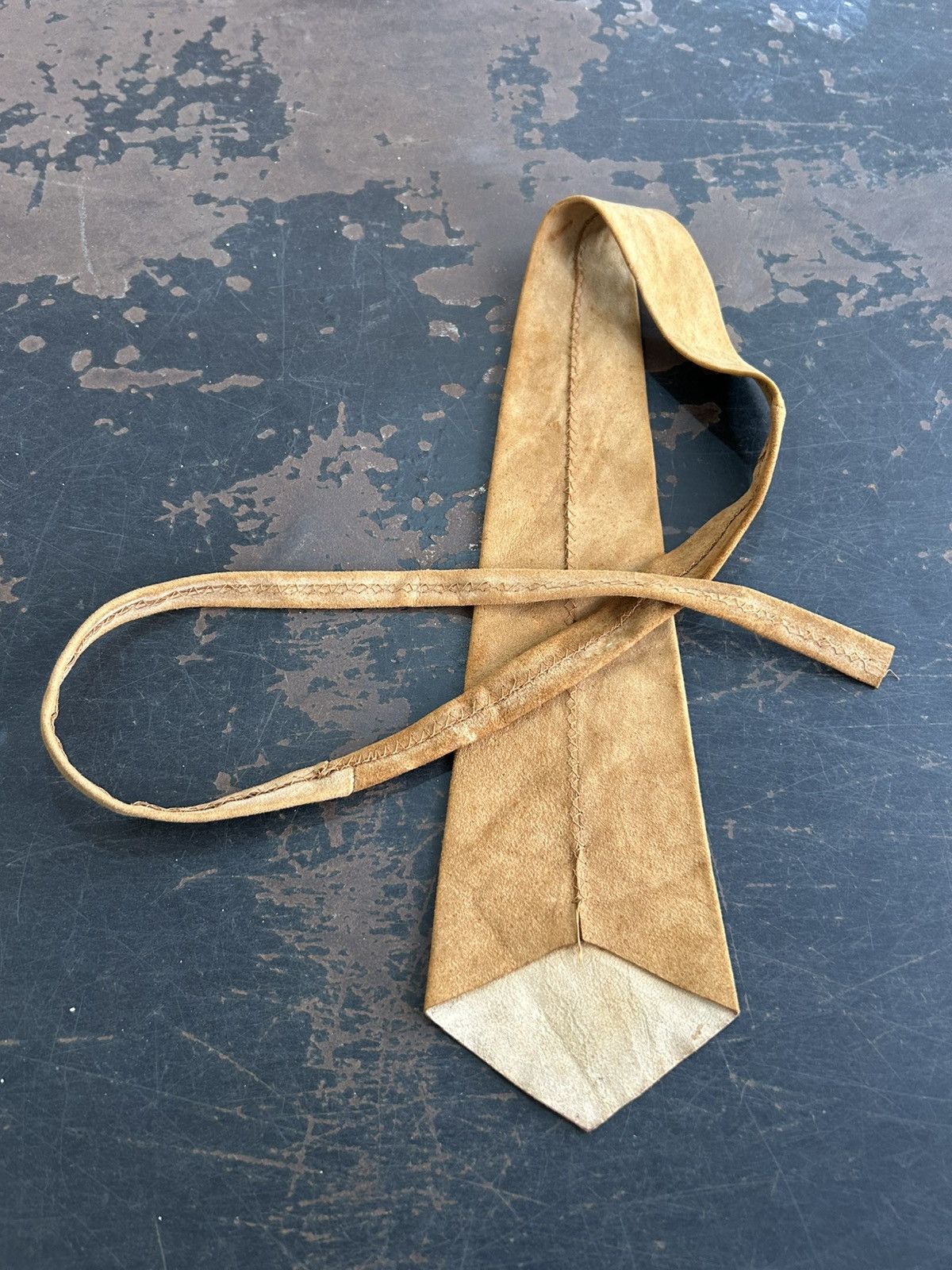 Genuine Leather VINTAGE GENUINE LEATHER TIE Size ONE SIZE - 4 Thumbnail