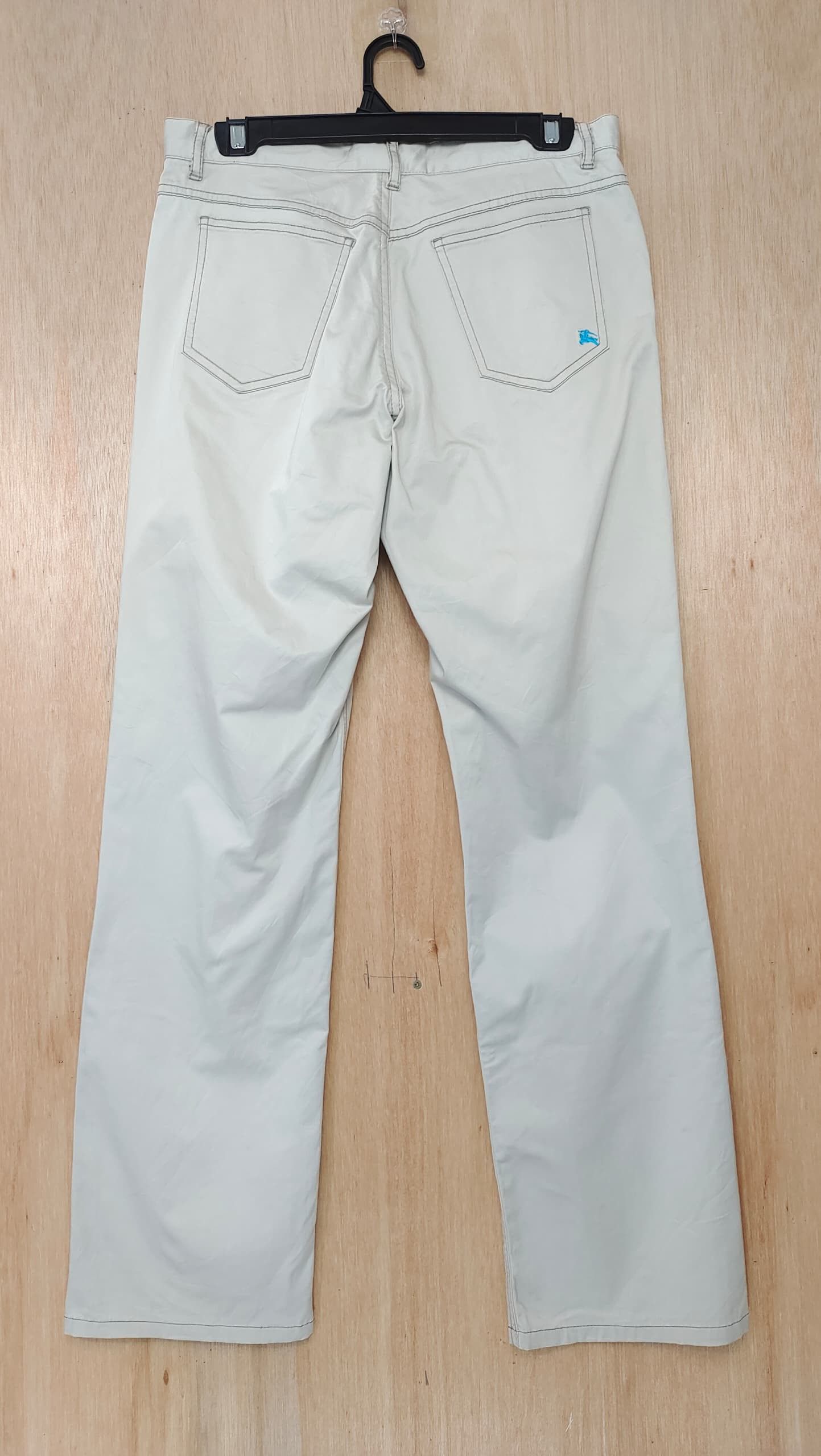 Burberry × If Six Was Nine BURBERRY BLACK LABEL KHAKI BEIGE SOFT COTTON PANTS JEANS Size 31" - 1 Thumbnail