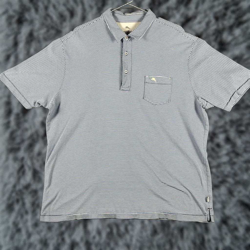 Tommy Bahama Tommy Bahama Relax Polo Shirt XL Short Sleeve Multicolor Striped Beach Preppy Mens Polo Shirt Size US XL / EU 56 / 4 - 1 Thumbnail