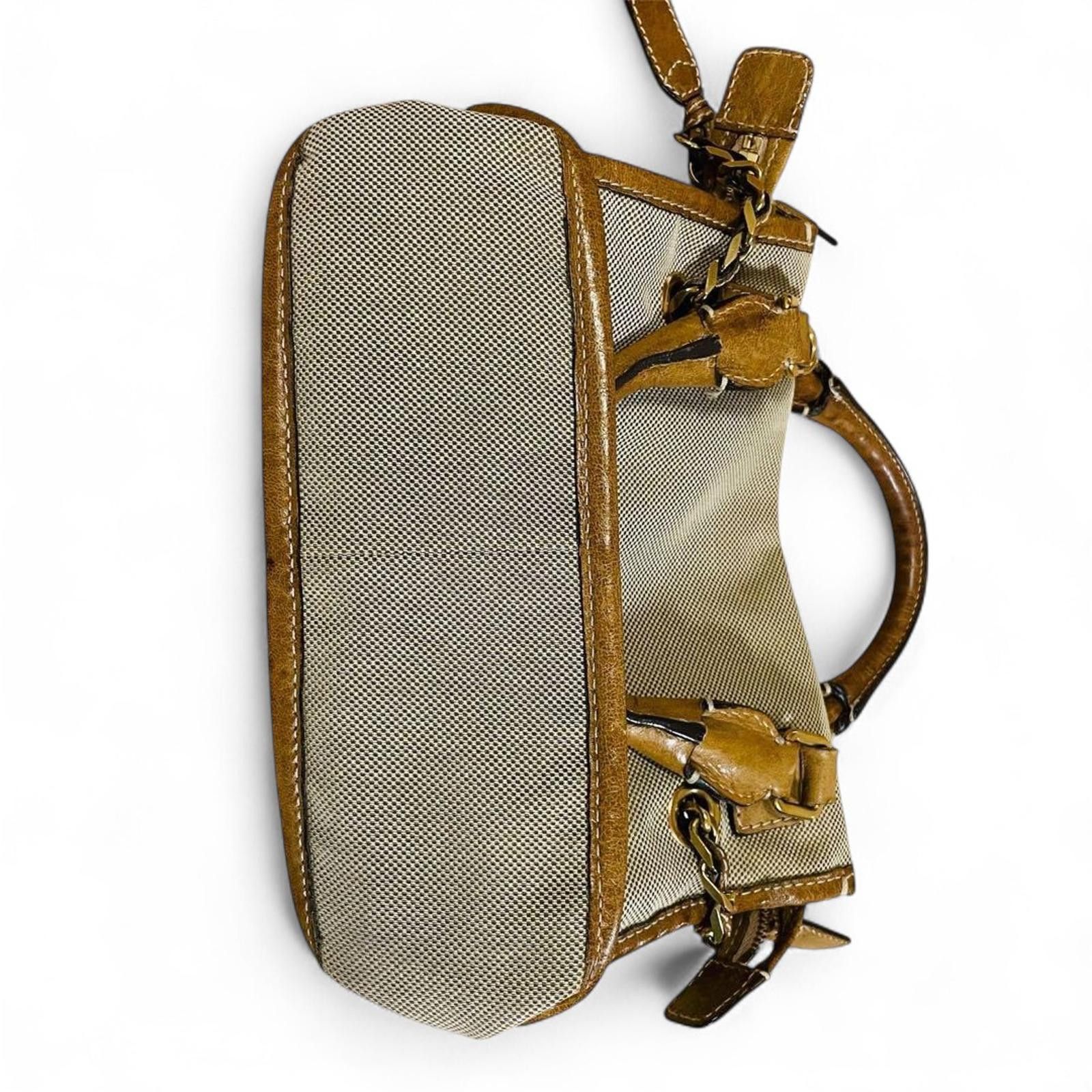 chloma Chloe - Beige and Brown Handbag Leather Size ONE SIZE - 7 Thumbnail
